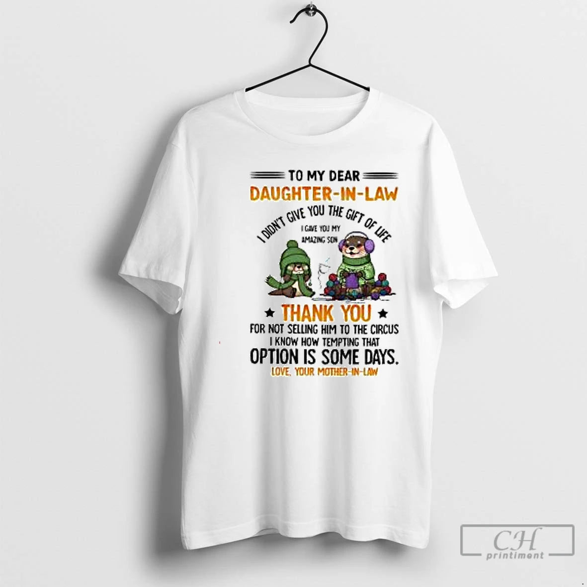 Premium Otter To My Dear Daughter In Law Cute Christmas T Shirts Hoodie, Sweatshirt | InkNestWear.com