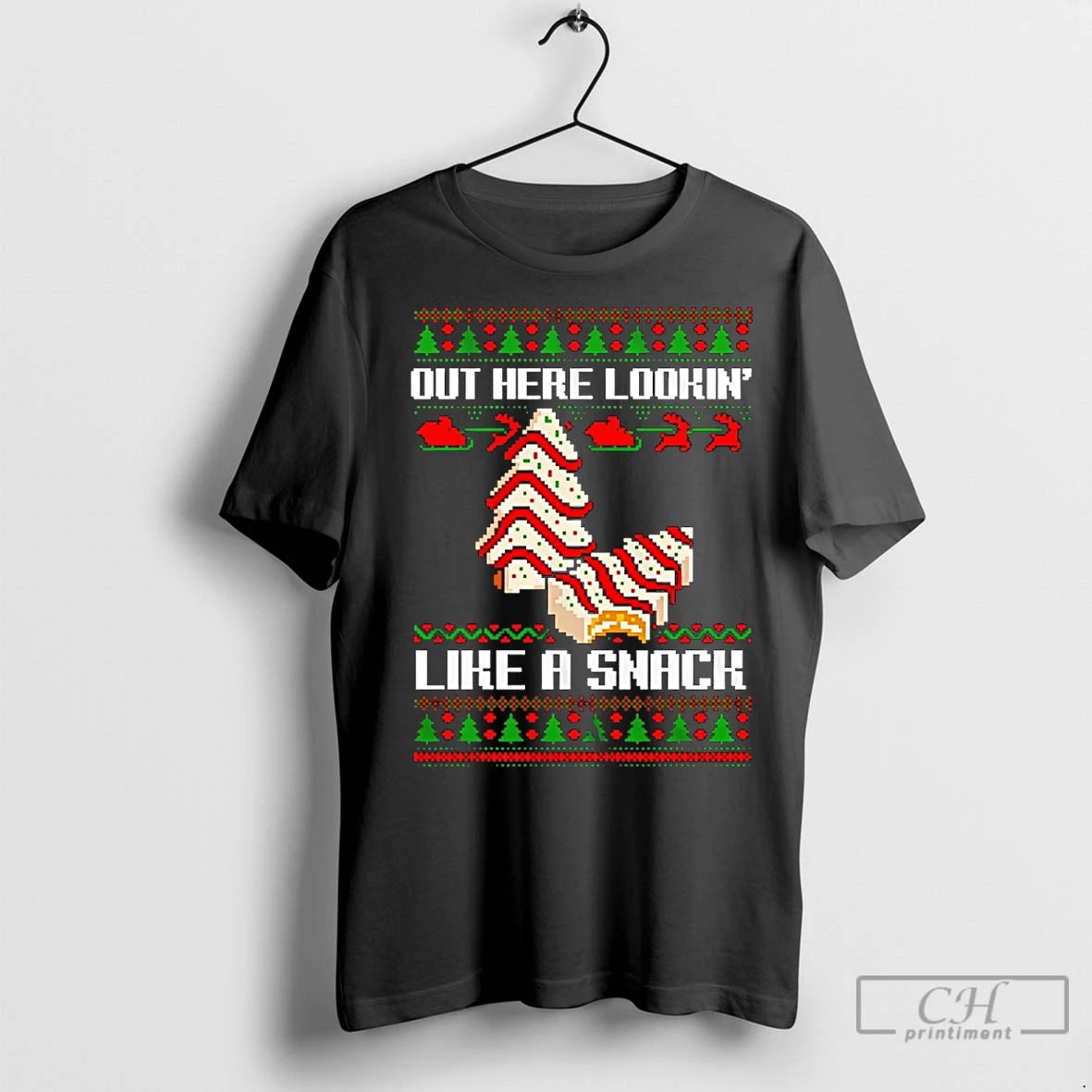 Premium Out Here Lookin Like A Snack Christmas Tree Ugly 2025 T-Shirts, Hoodie, Sweatshirt | InkNestWear.com
