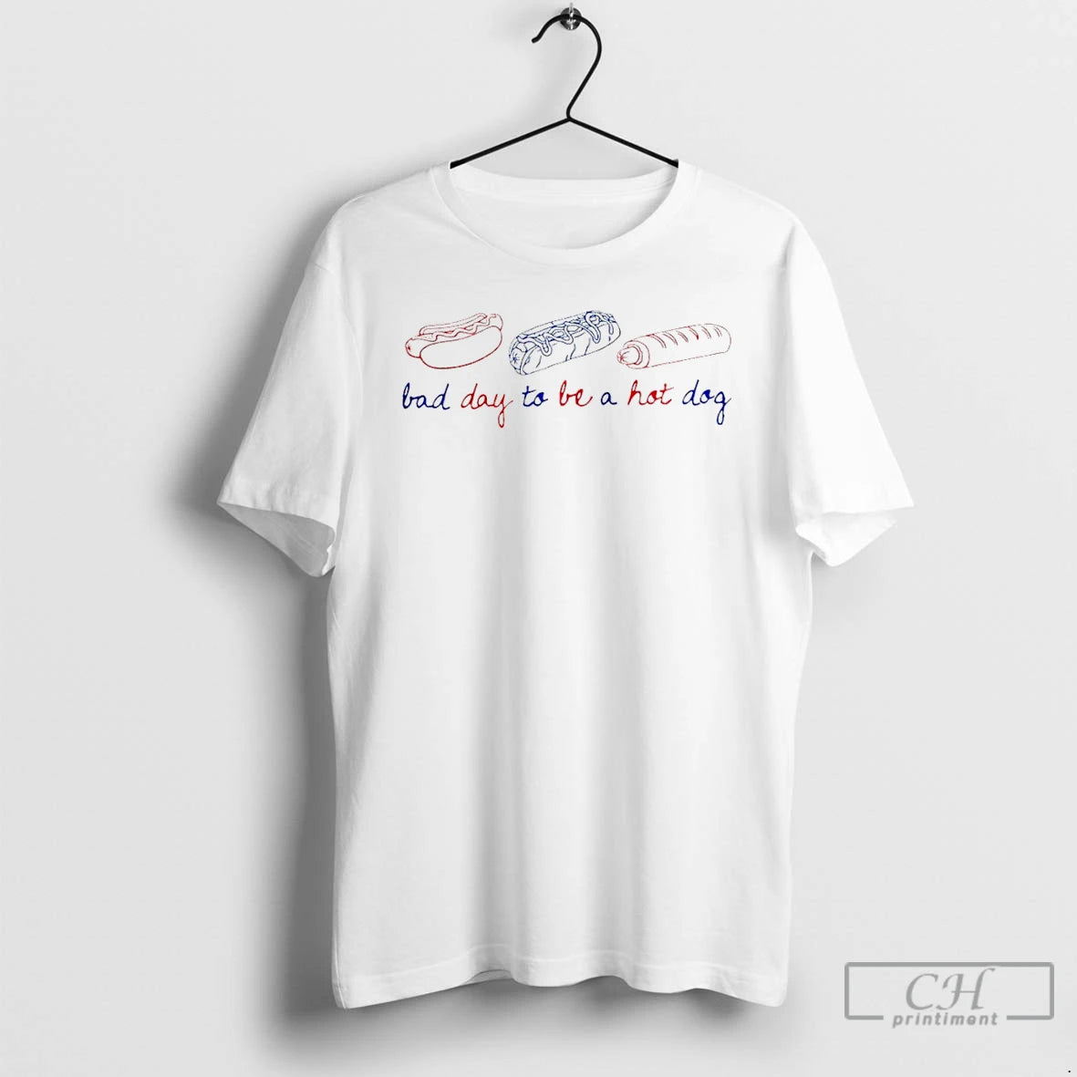 Premium Patriotic American Flag Bad Day To Be A Hot Dog