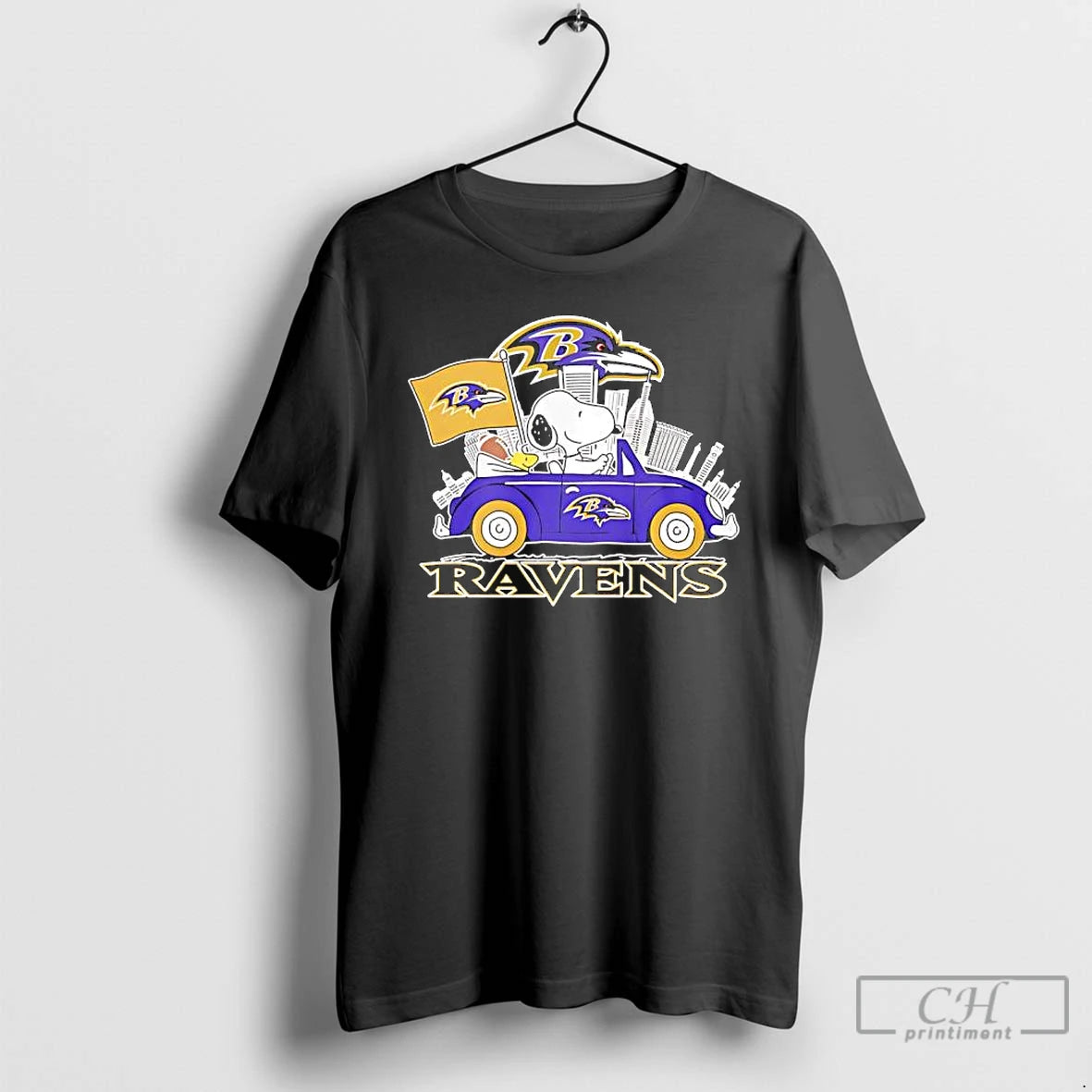 Premium Peanuts X Baltimore Ravens Welcome To The Pound Driving Car T-Shirts, Hoodie, Sweatshirt | InkNestWear.com