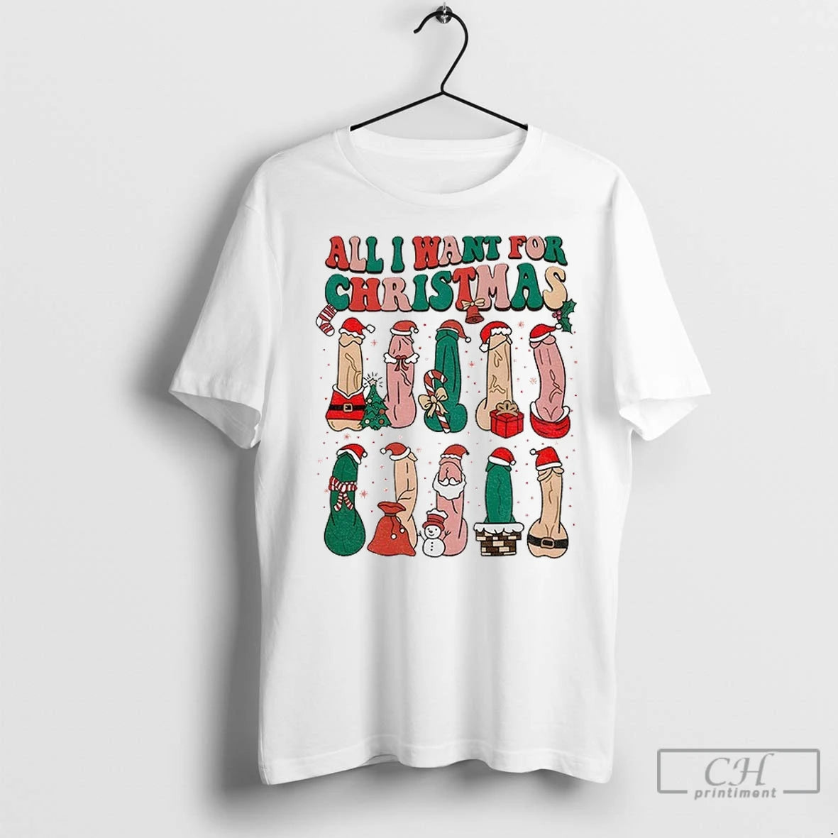 Premium Penis All I Want For Merry Christmas Xmas Naughty T-Shirts, Hoodie, Sweatshirt | InkNestWear.com