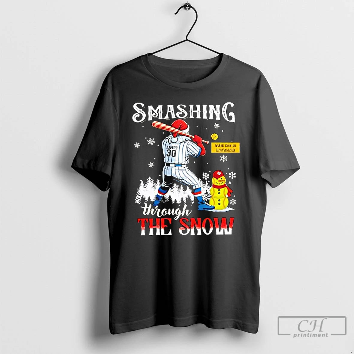 Premium Personalized Christmas Softball Smashing Through The Snow T Shirts Hoodie, Sweatshirt | InkNestWear.com