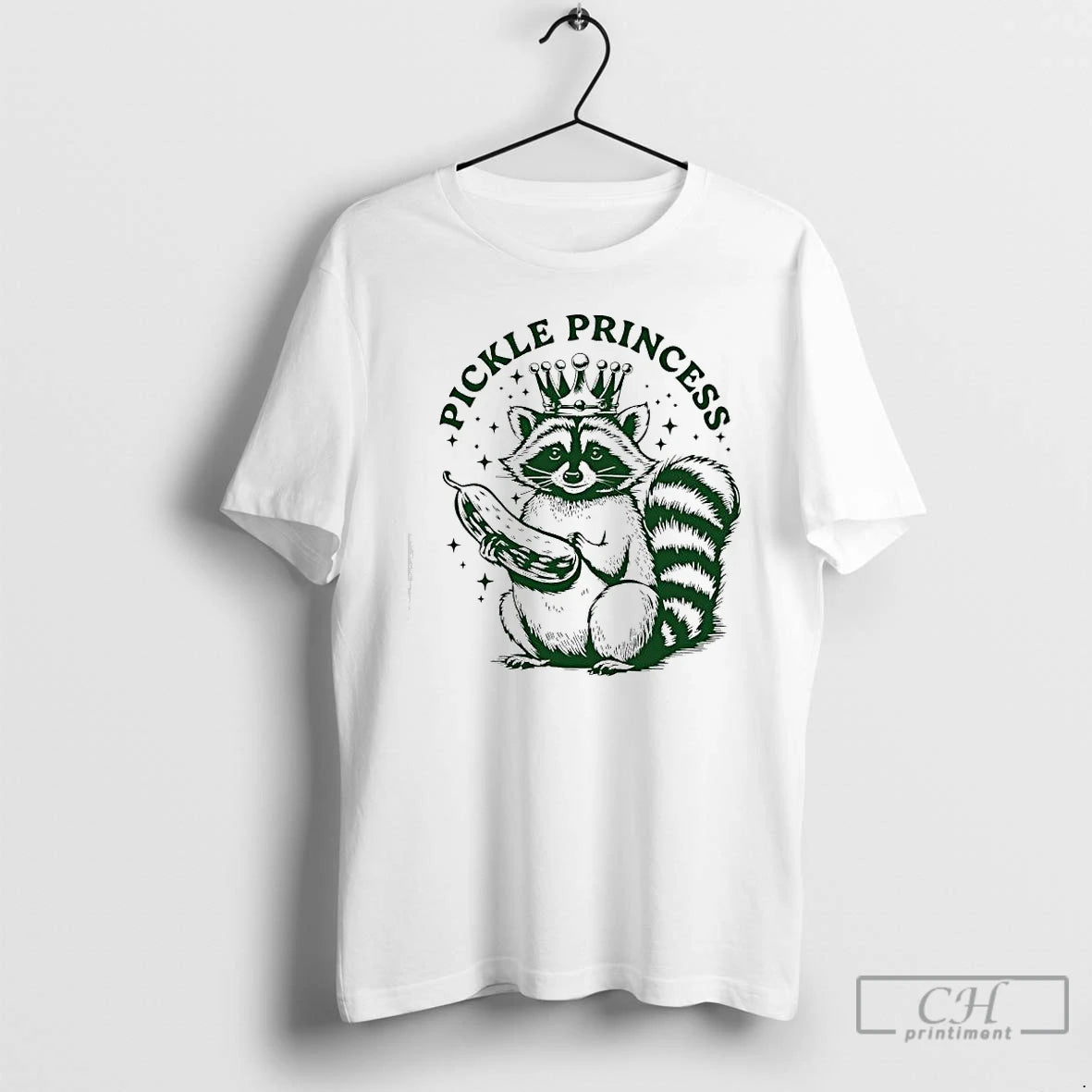 Premium Pickle Princess Raccoon Crown Graphic T Shirts Hoodie, Sweatshirt | InkNestWear.com