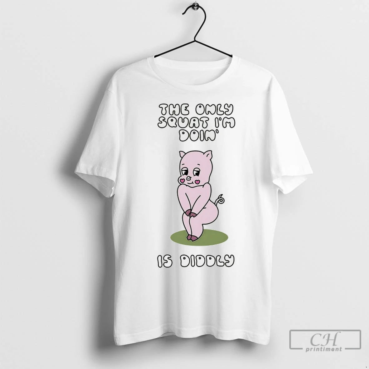 Premium Pig The Only Squat Im Doin Is Diddly T-Shirts, Hoodie, Sweatshirt | InkNestWear.com