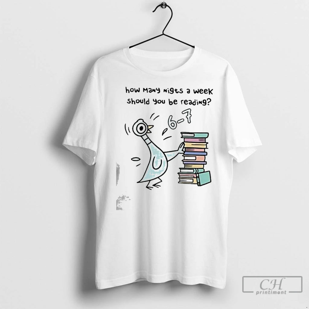 Premium Pigeon 67 Reading Book Lover Librarian T-Shirts, Hoodie, Sweatshirt | InkNestWear.com