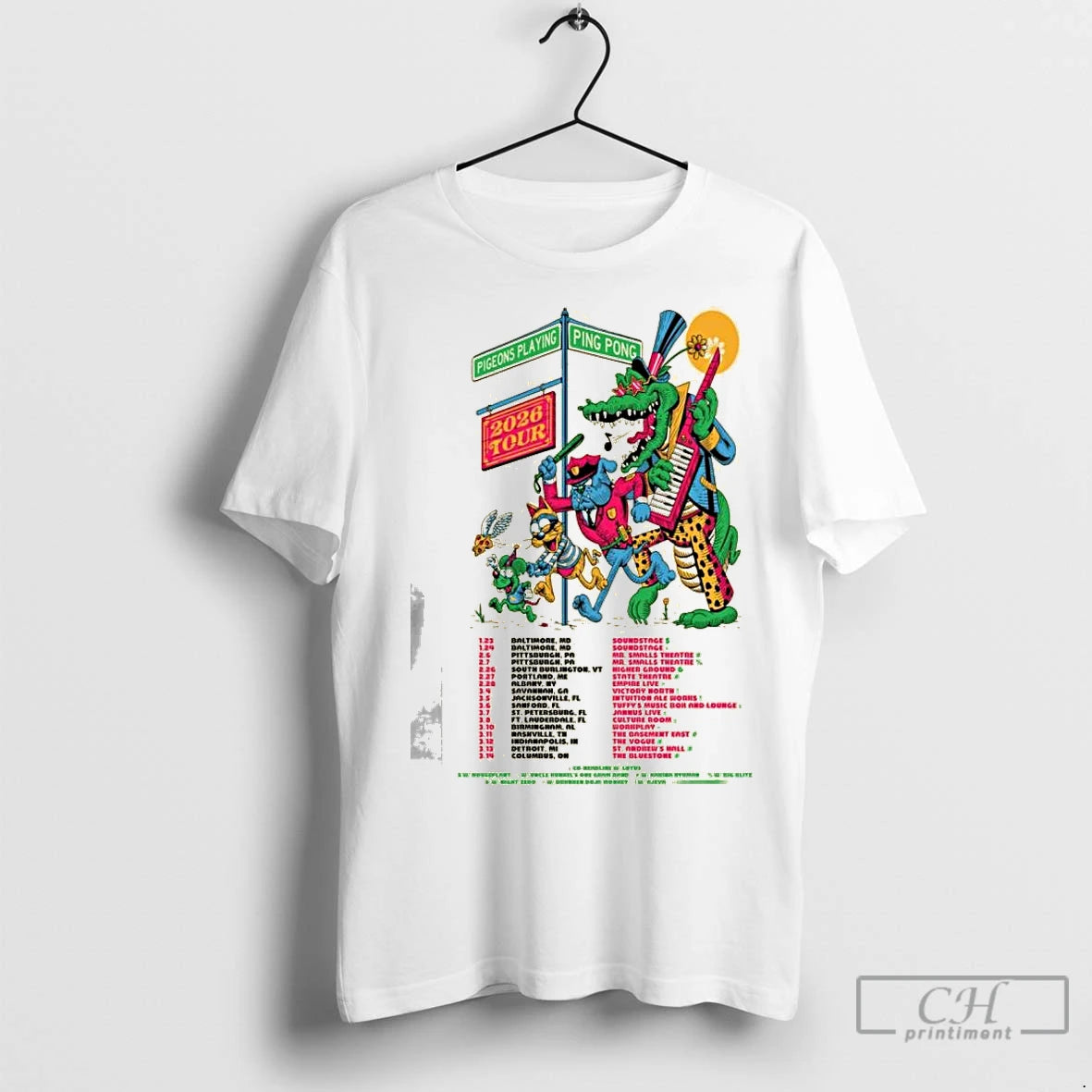 Premium Pigeons Playing Ping Pong Gig 2026 Tour T-Shirts, Hoodie, Sweatshirt | InkNestWear.com