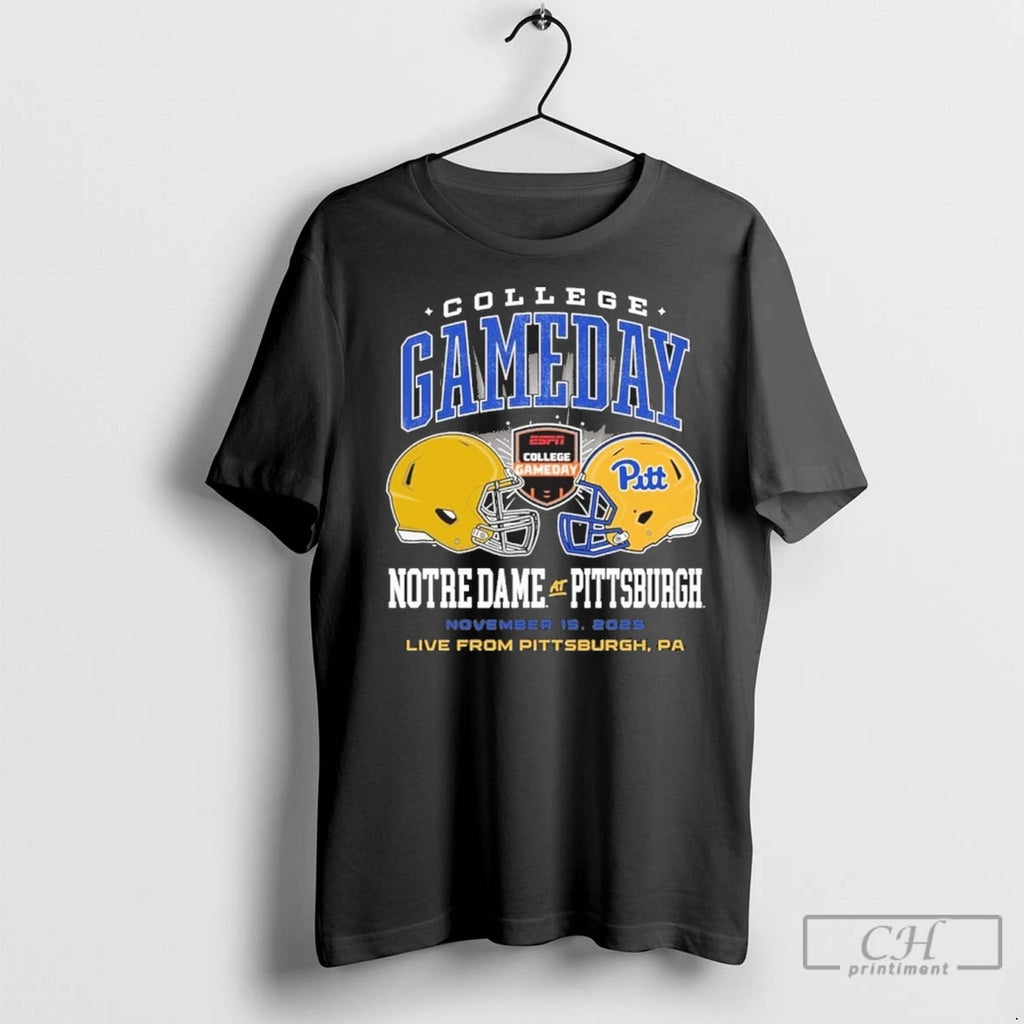 Premium Pitt Panthers College Gameday Vs Notre Dame Helmet 2025 T-Shirts, Hoodie, Sweatshirt | InkNestWear.com