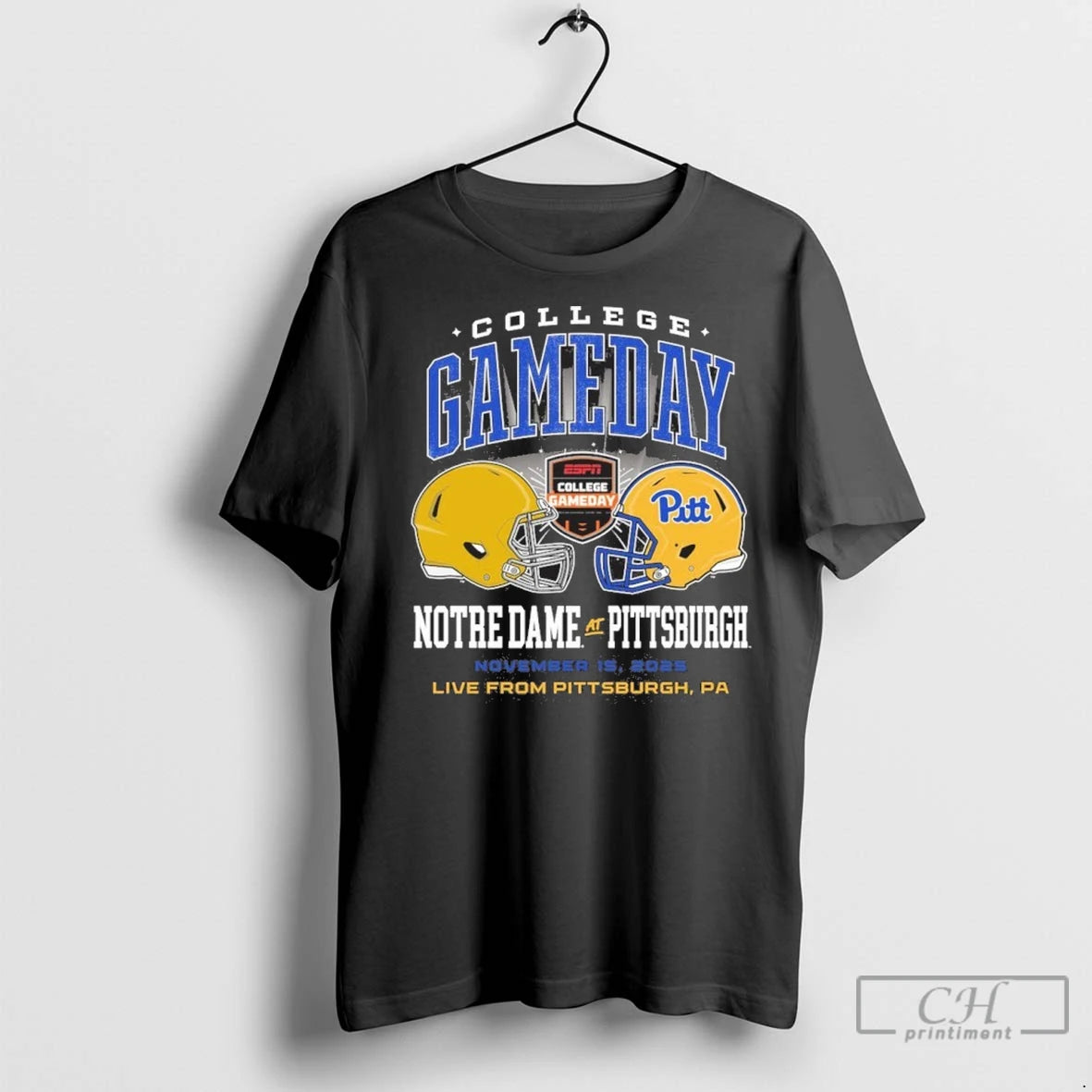 Premium Pitt Panthers Vs Notre Dame 2025 College Gameday Duel Helmet T-Shirts, Hoodie, Sweatshirt | InkNestWear.com