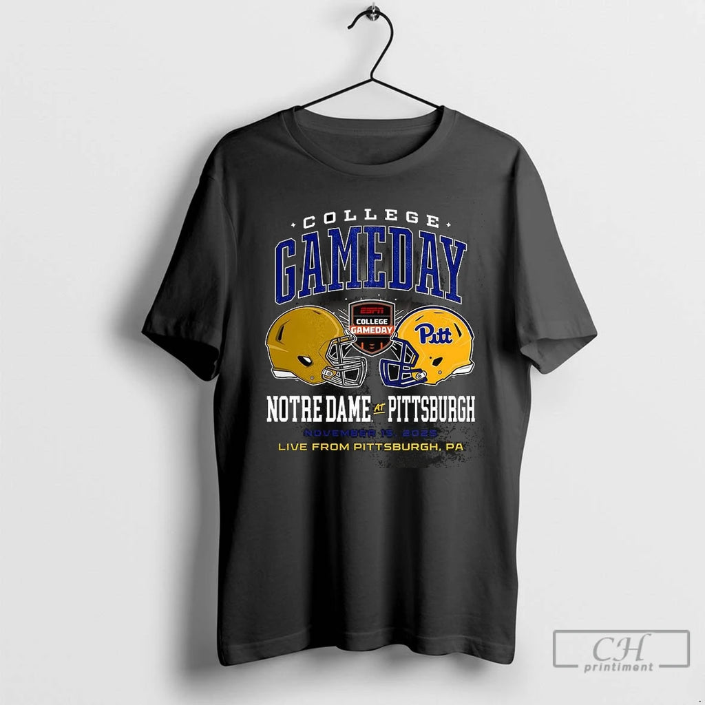 Premium Pitt Panthers Vs Notre Dame Fighting Irish Gameday College 2025 Helmet T-Shirts, Hoodie, Sweatshirt | InkNestWear.com
