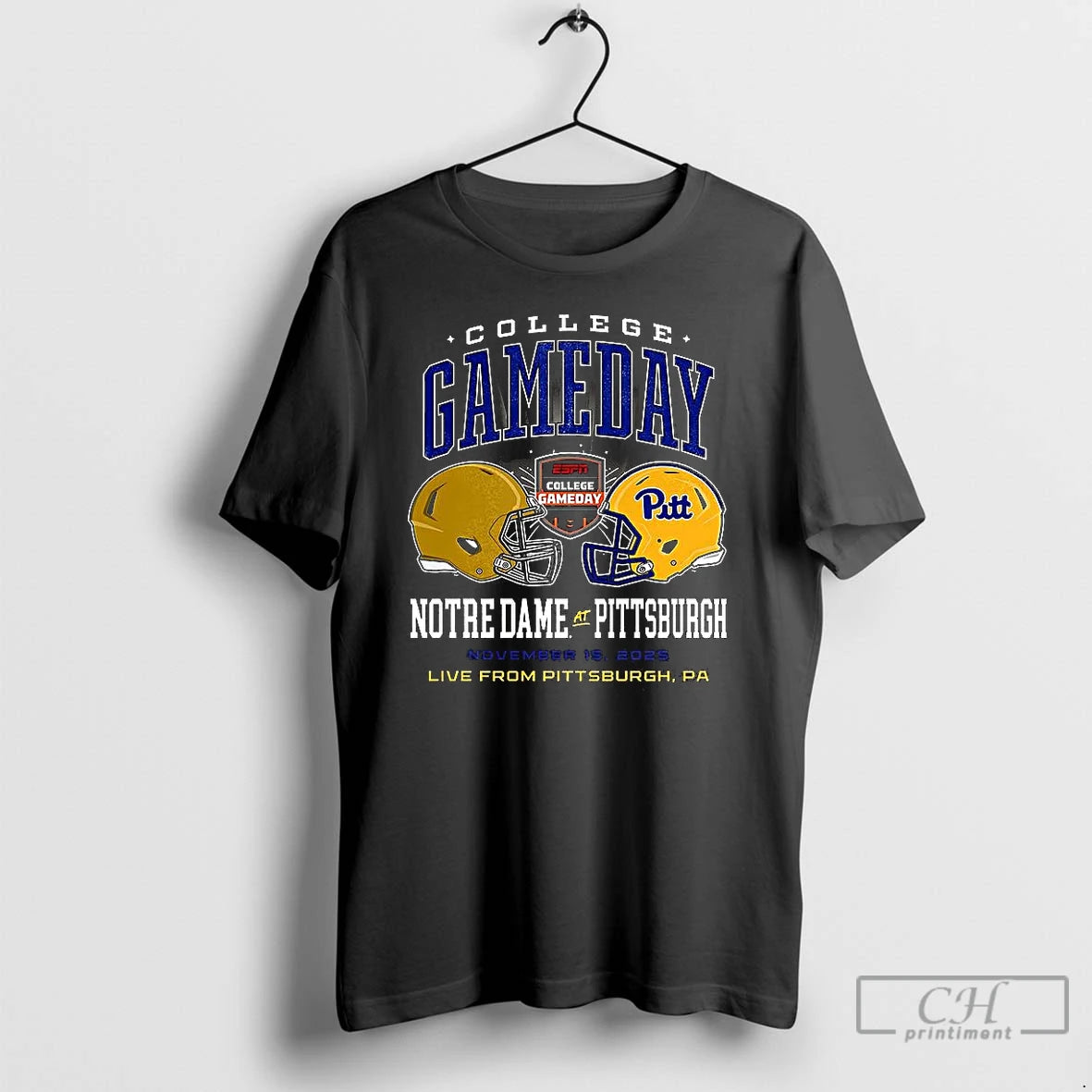 Premium Pitt Panthers Vs Notre Dame Fighting Irish Gameday College 2025 Helmet T Shirts Hoodie, Sweatshirt | InkNestWear.com