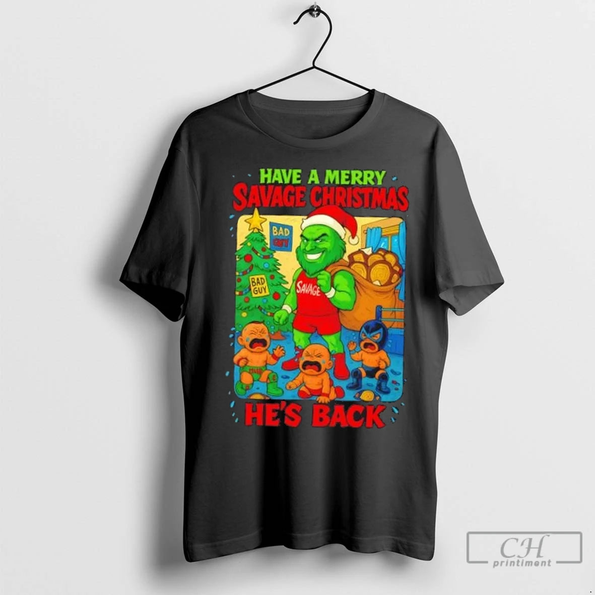 Premium Pj Savage Have A Merry Savage Christmas Hes Back T-Shirts, Hoodie, Sweatshirt | InkNestWear.com