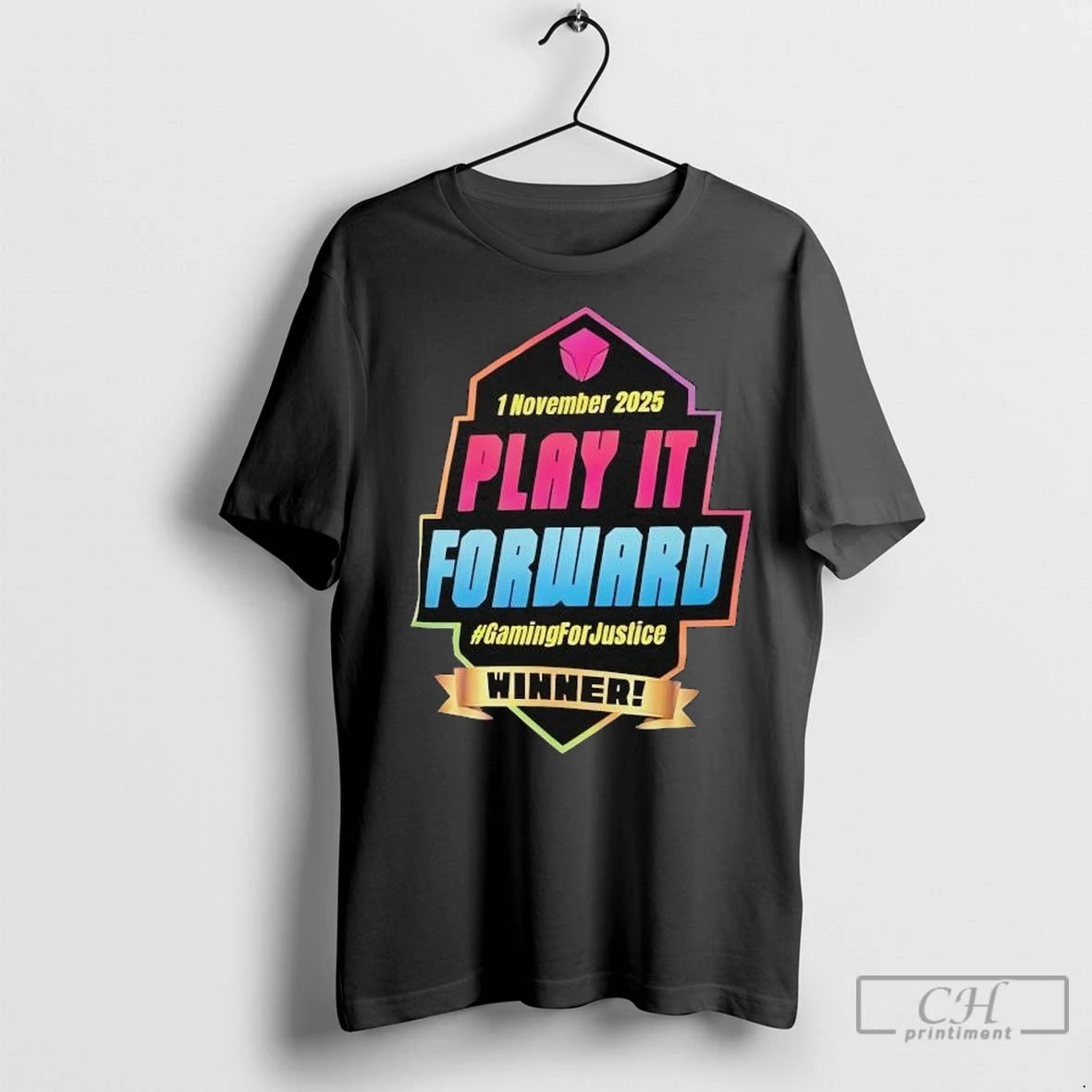 Premium Play It Forward 1 November 2025 Gamingforjustice Winner T-Shirts, Hoodie, Sweatshirt | InkNestWear.com
