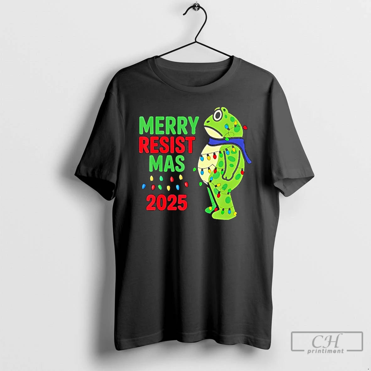Premium Portland Frog Merry Resistmas 2025 Light T Shirts Hoodie, Sweatshirt | InkNestWear.com