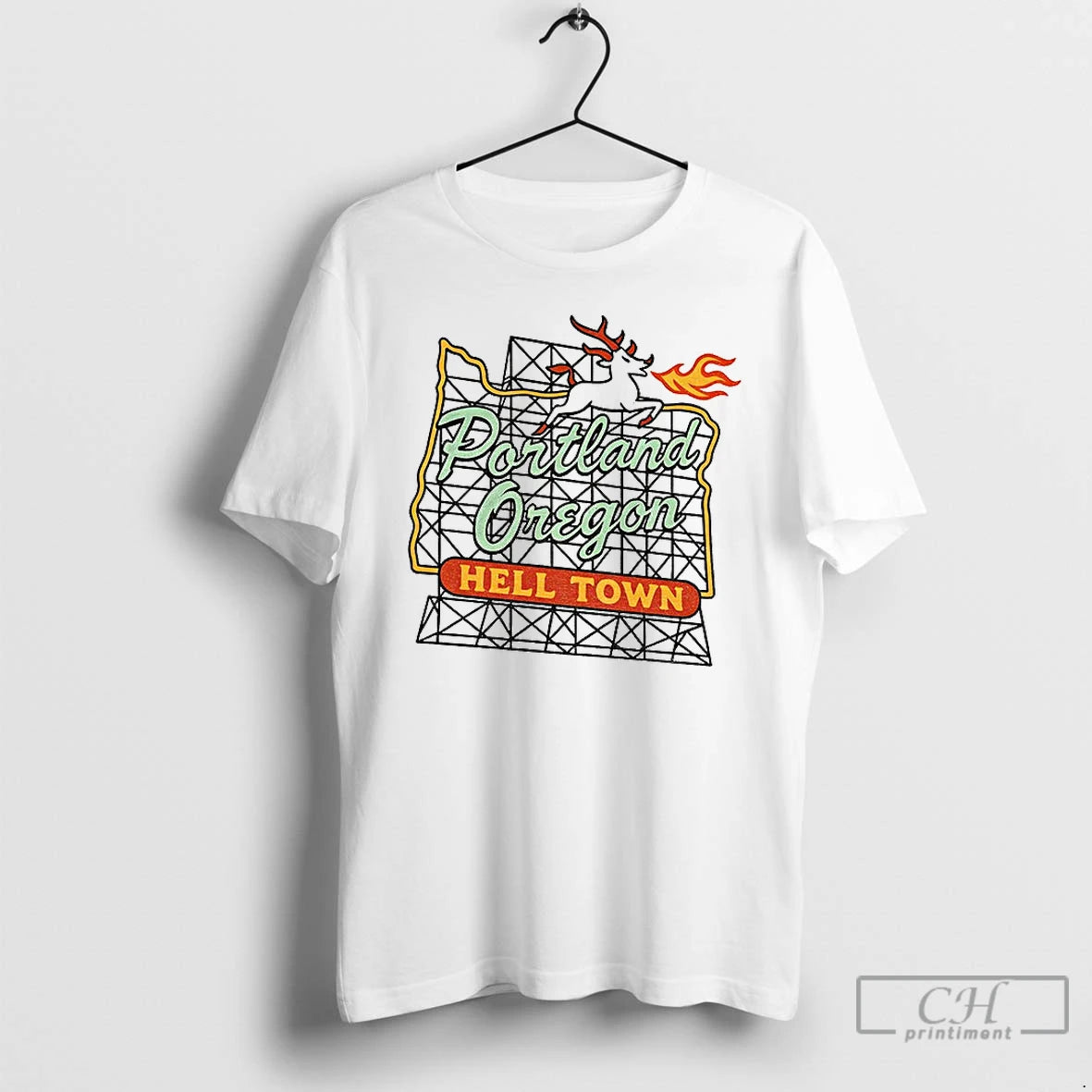 Premium Portland Is Hell Portland Oregon Hell Town Political Parody T Shirts Hoodie, Sweatshirt | InkNestWear.com