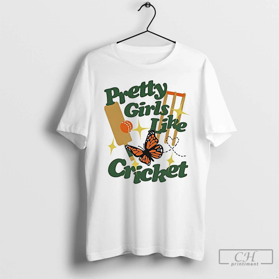 Premium Pretty Girls Like Cricket Butterfly T-Shirts, Hoodie, Sweatshirt | InkNestWear.com