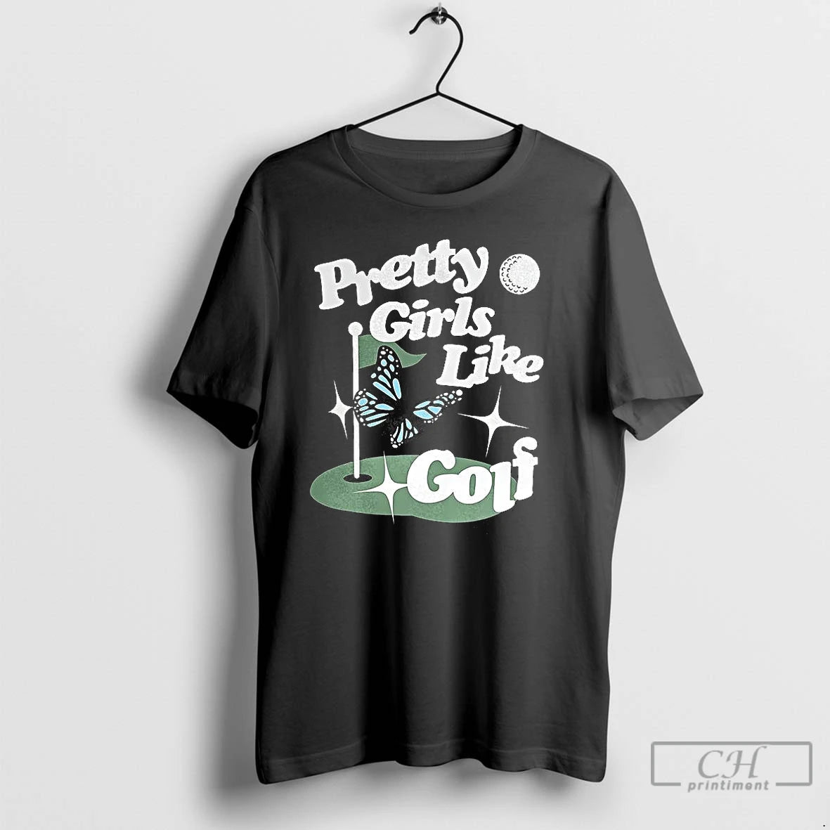 Premium Pretty Girls Like Golf Butterfly T-Shirts, Hoodie, Sweatshirt | InkNestWear.com