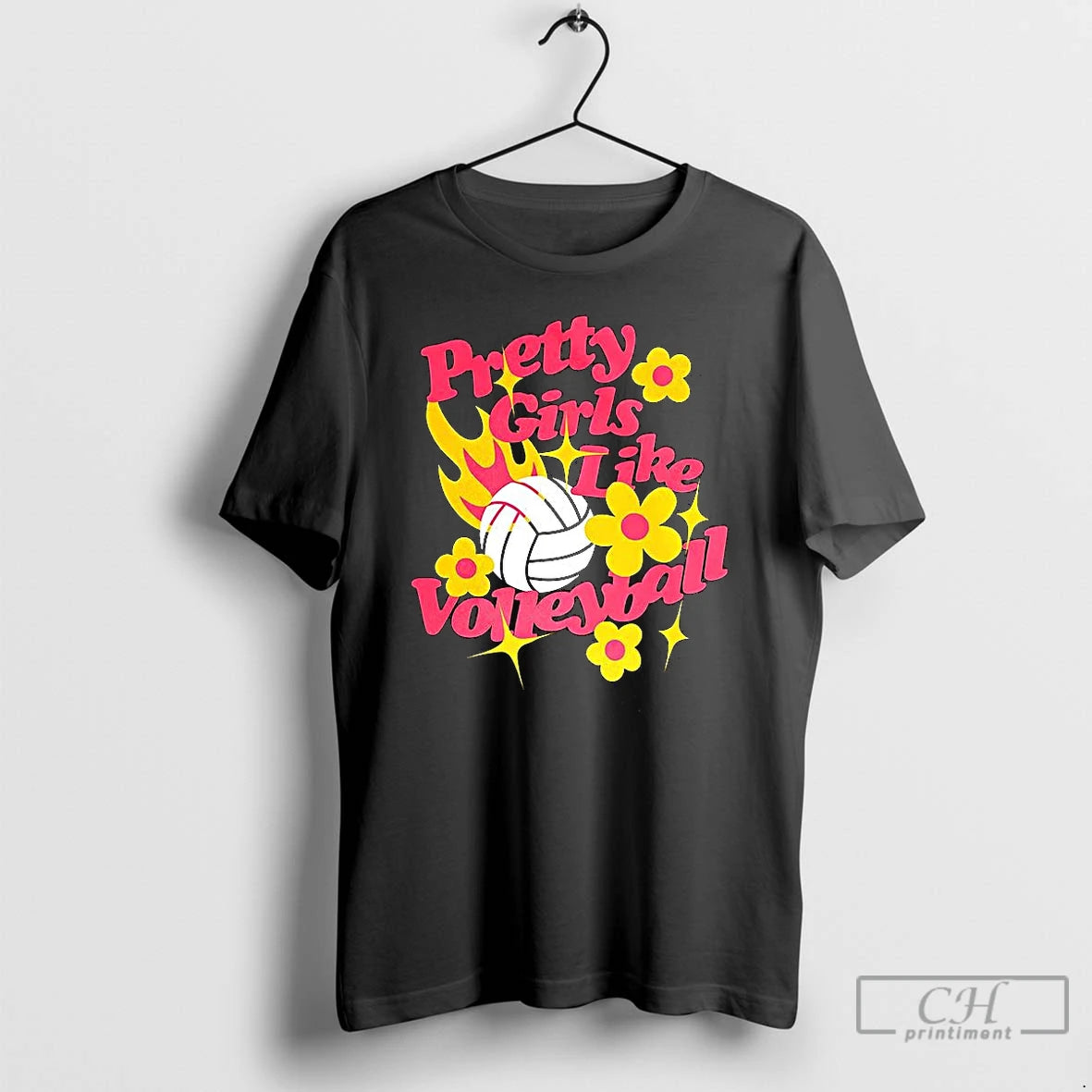 Premium Pretty Girls Like Volleyball Flowers T-Shirts, Hoodie, Sweatshirt | InkNestWear.com