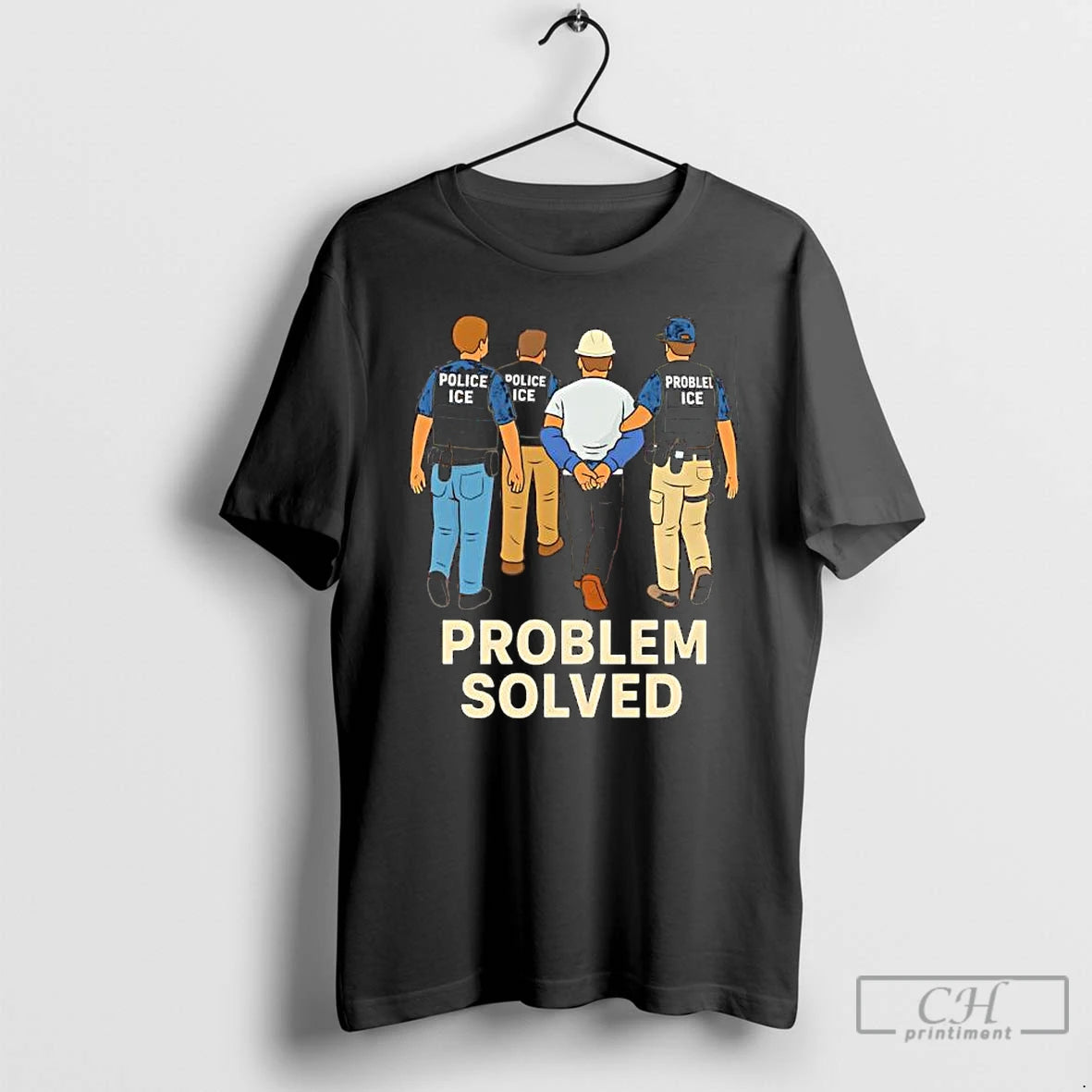 Premium Problem Solved Police Ice Construction Graphic T Shirts Hoodie, Sweatshirt | InkNestWear.com