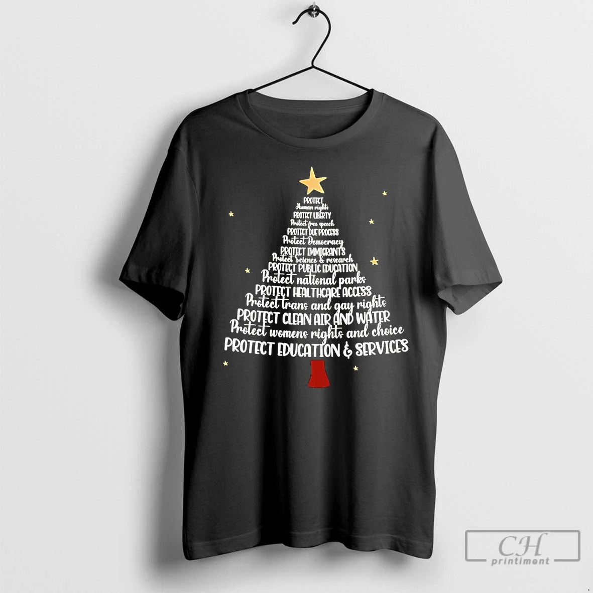 Premium Protect Democracy Christmas Tree T-Shirts, Hoodie, Sweatshirt | InkNestWear.com