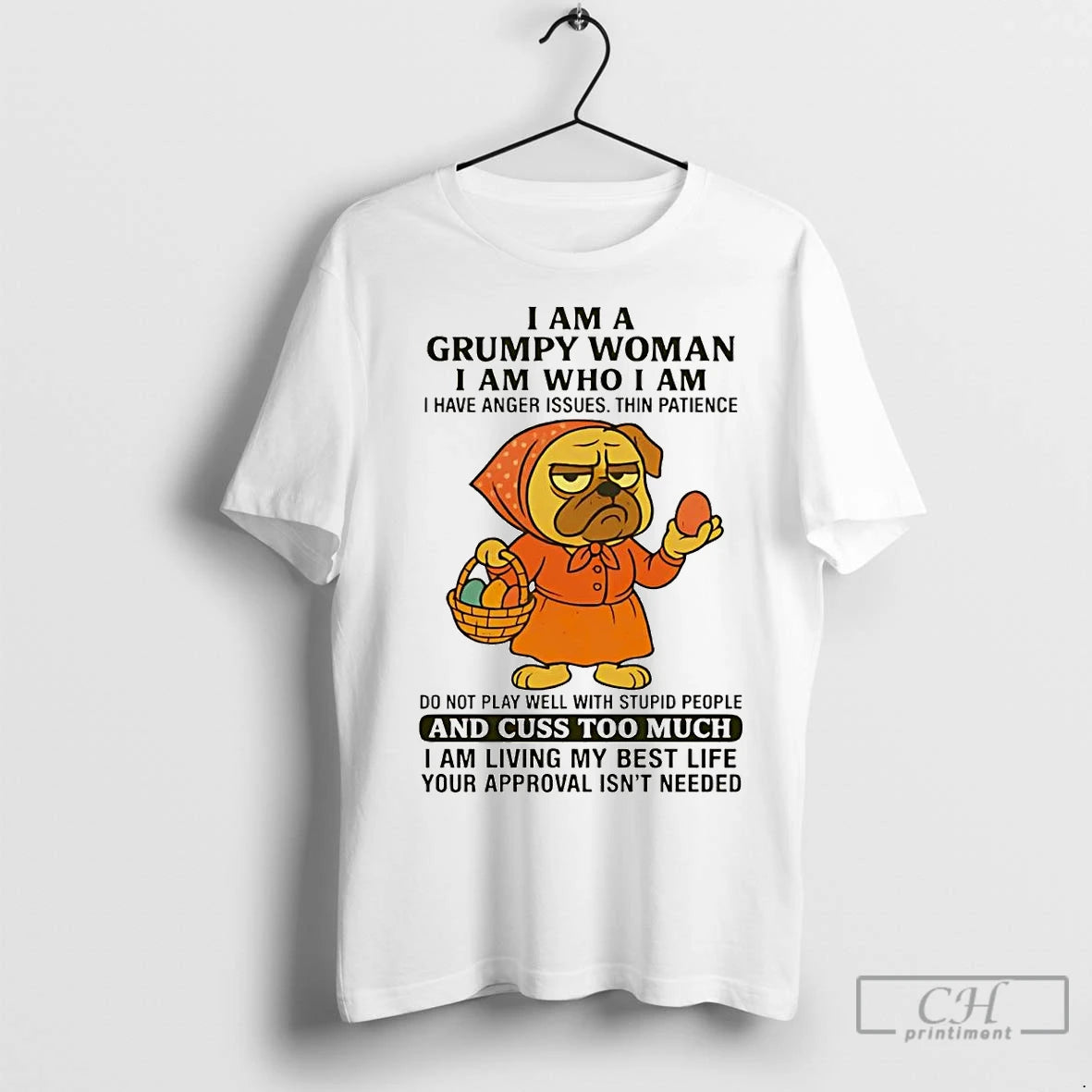Premium Pug I Am A Grumpy Woman I Am Who I Am T-Shirts, Hoodie, Sweatshirt | InkNestWear.com