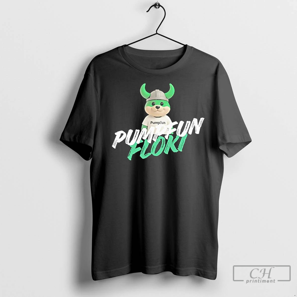 Premium Pumpfun Floki Viking Helmet Graphic T-Shirts, Hoodie, Sweatshirt | InkNestWear.com