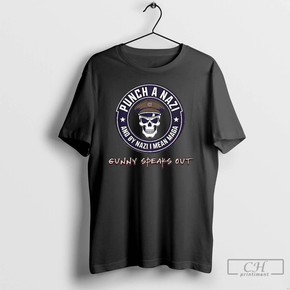 Premium Punch A Nazi And By Nazyi I Mean Maga Gunny Speaks Out Logo Anti T-Shirts, Hoodie, Sweatshirt | InkNestWear.com