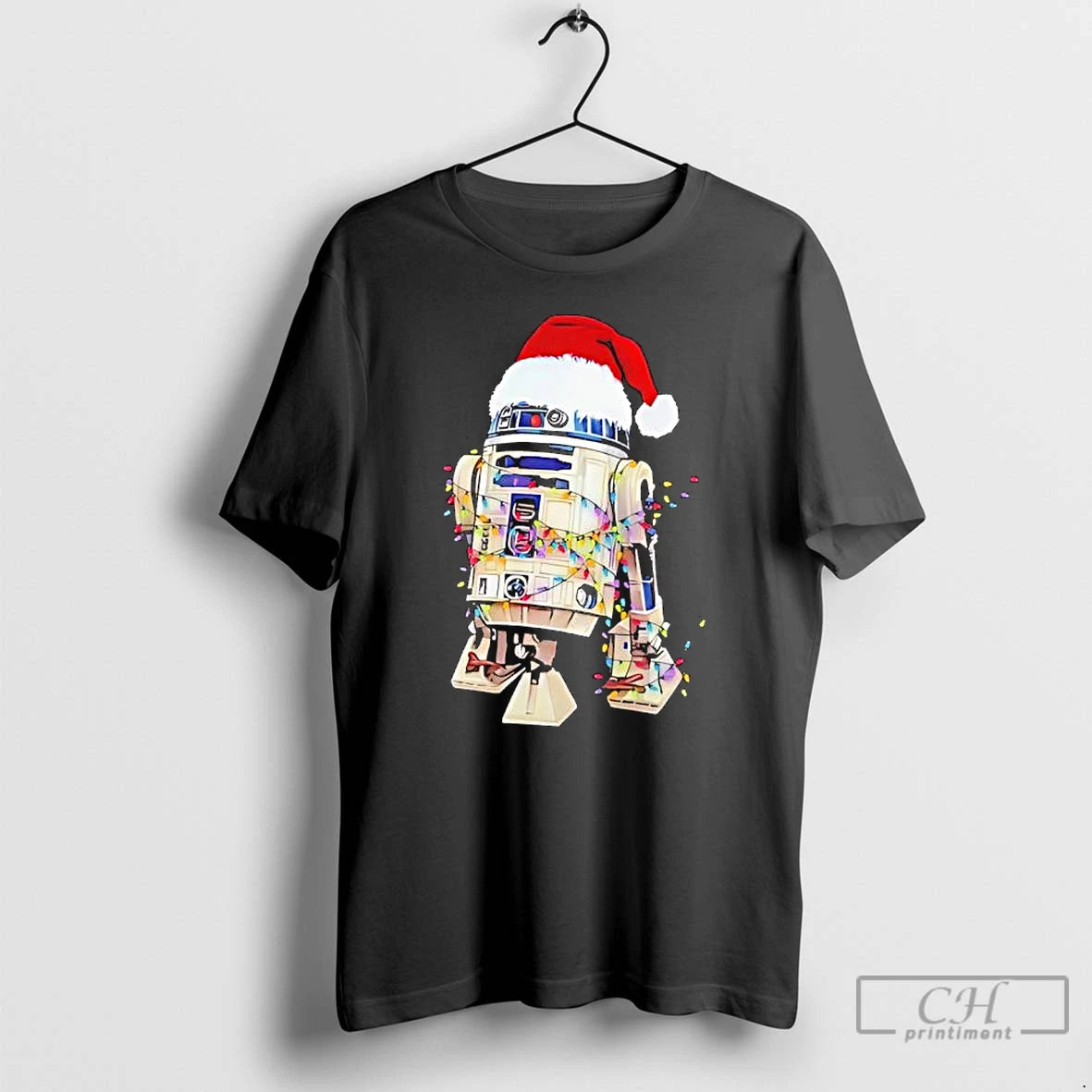 Premium R2 D2 Geeky Robot Santa Hat Christmas T-Shirts, Hoodie, Sweatshirt | InkNestWear.com