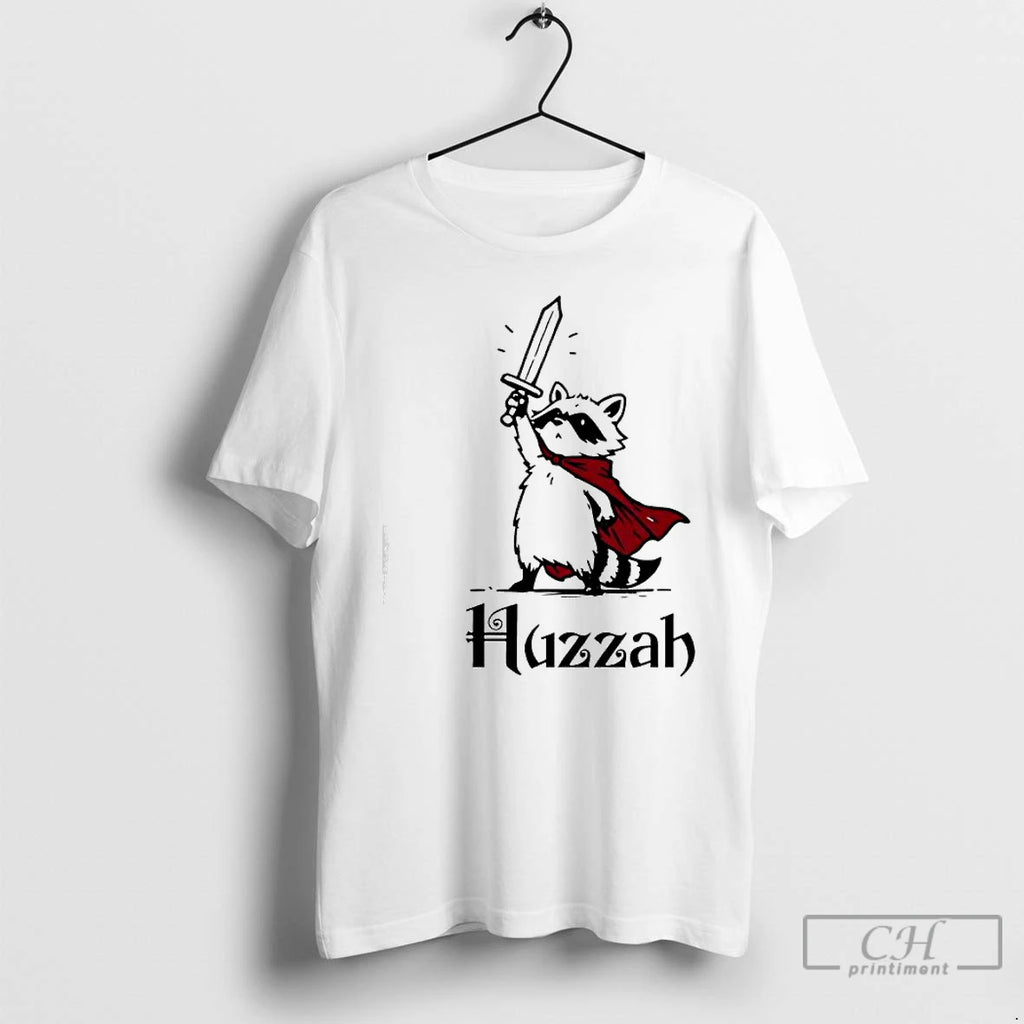 Premium Raccoon Warrior Huzzah T Shirts Hoodie, Sweatshirt | InkNestWear.com