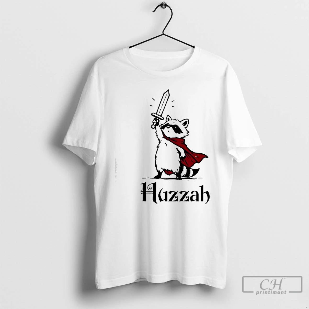 Premium Raccoon Warrior Huzzah T Shirts Hoodie, Sweatshirt | InkNestWear.com