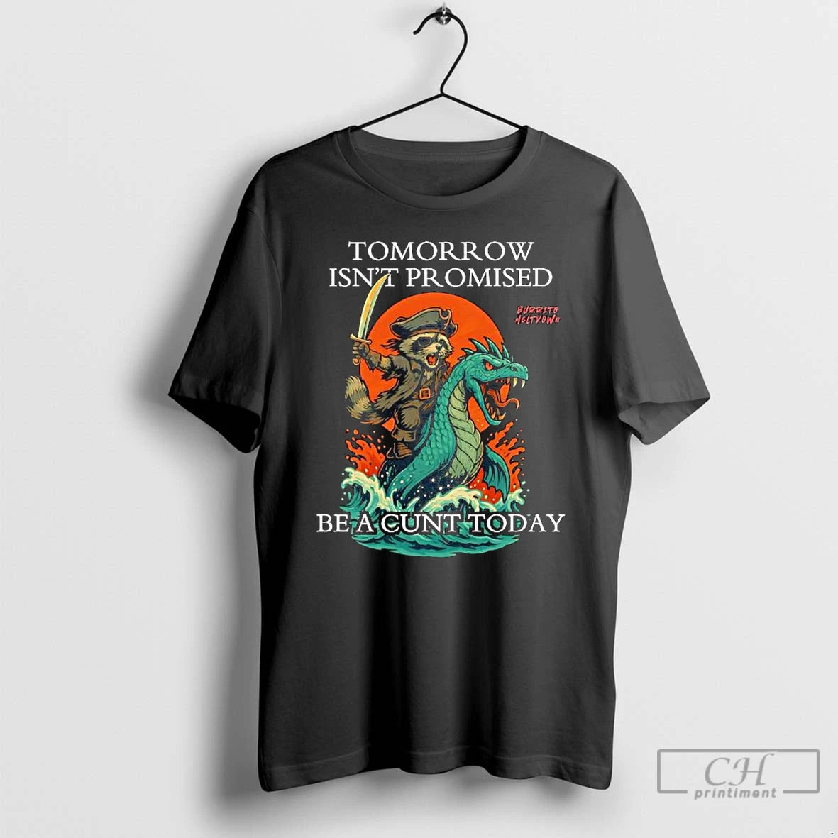 Premium Raccoon Sea Dragon Tomorrow Isnt Promised Be A Cunt Today T Shirts Hoodie, Sweatshirt | InkNestWear.com