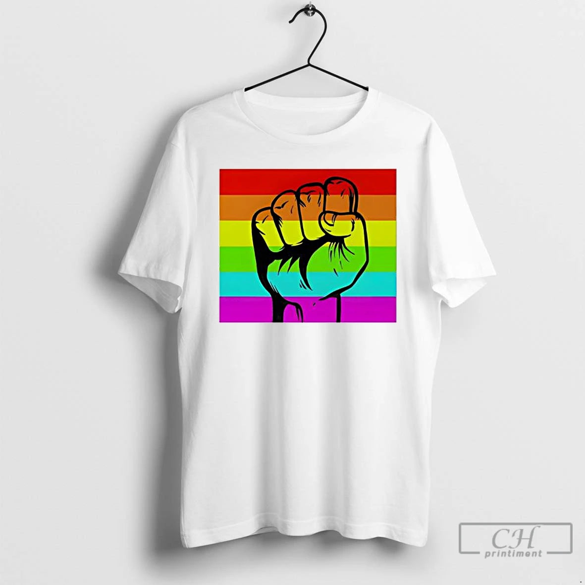 Premium Rainbow Fist Lgbtq Pride Graphic T Shirts Hoodie, Sweatshirt | InkNestWear.com