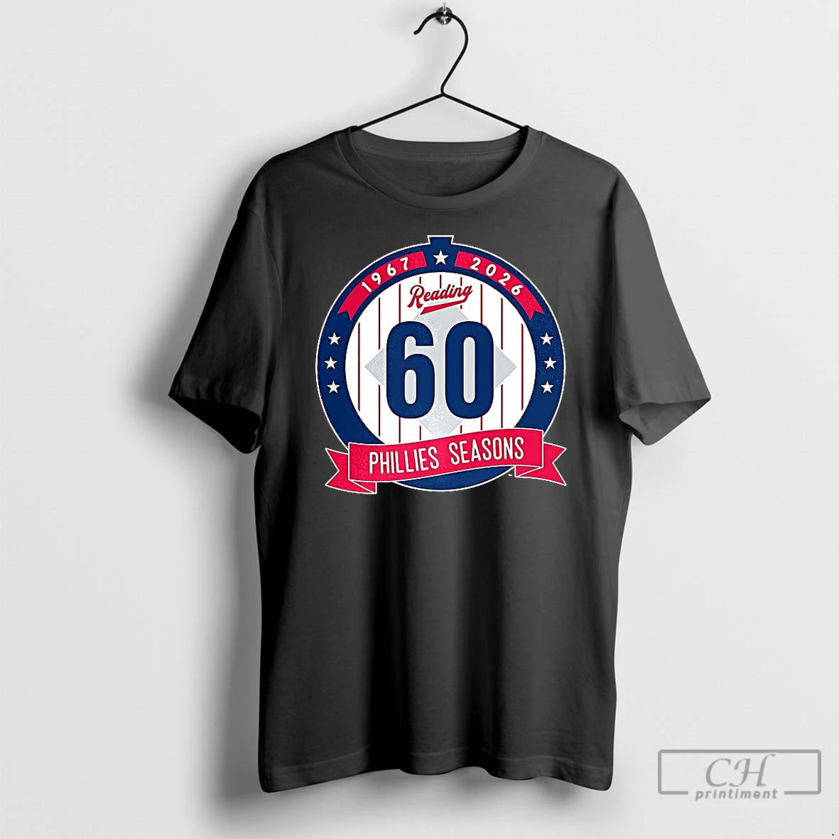 Premium Reading Phillies Season 60th Anniversary Logo 1967 2026 T-Shirts, Hoodie, Sweatshirt | InkNestWear.com