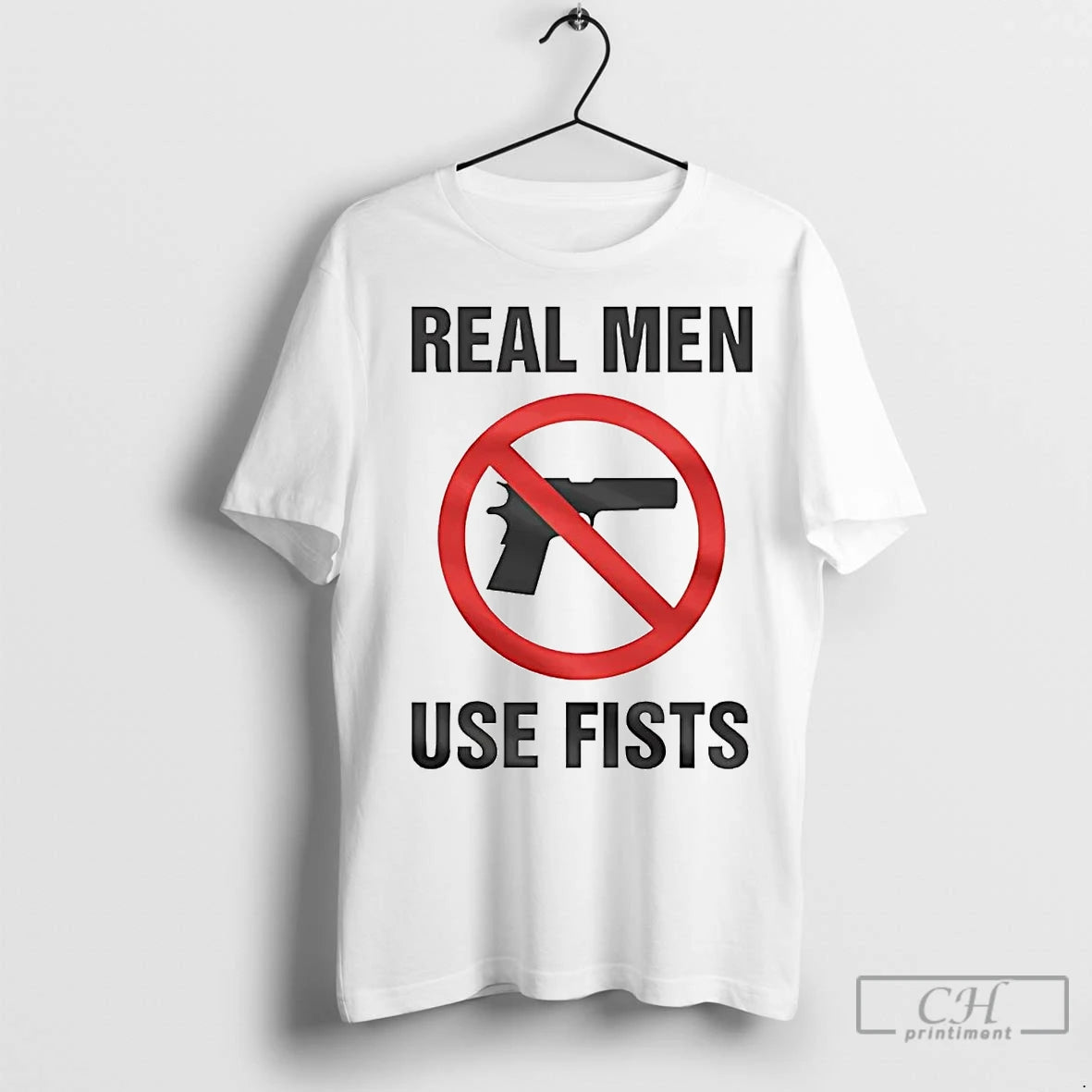 Premium Real Men Use Fists Banned Gun T-Shirts, Hoodie, Sweatshirt | InkNestWear.com