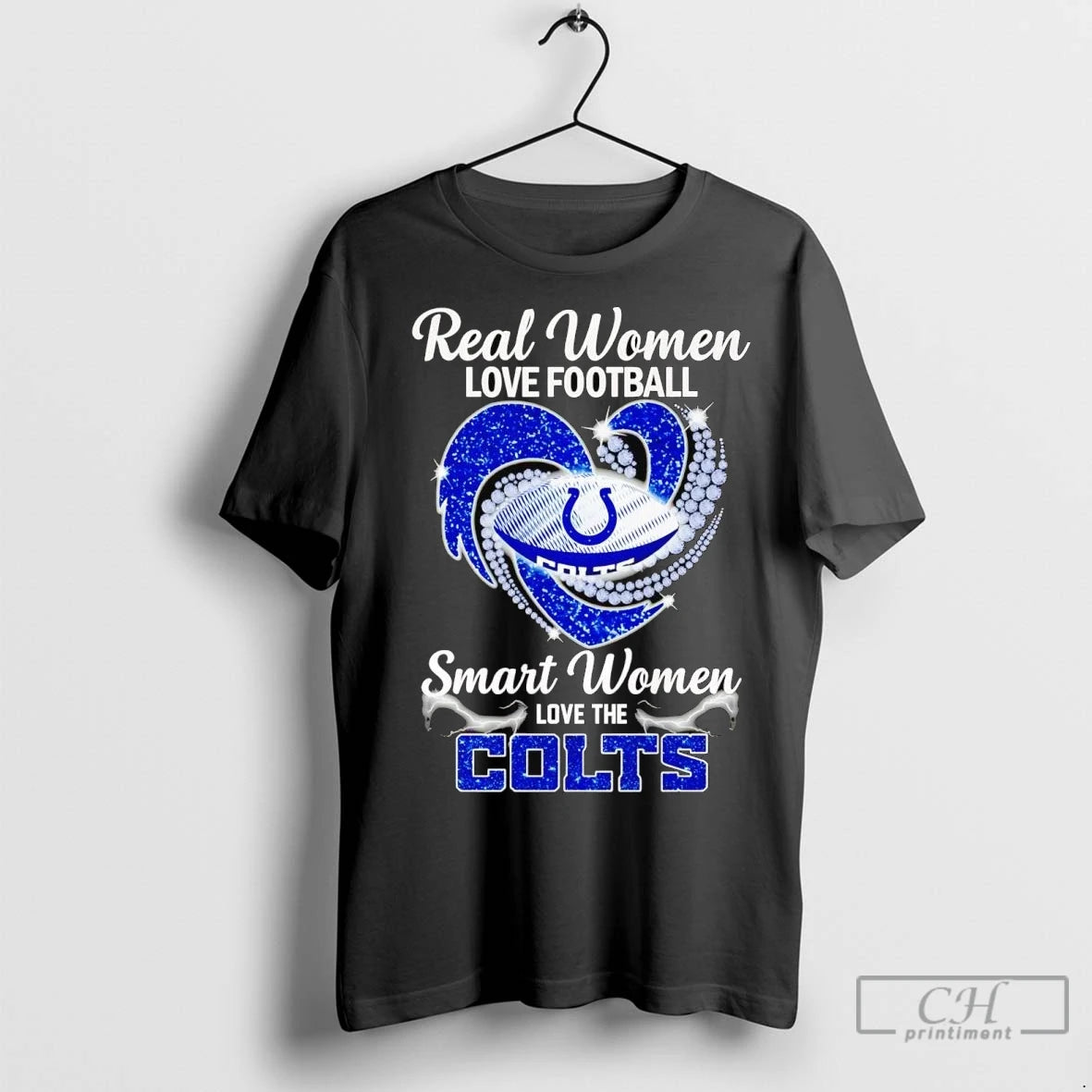 Premium Real Women Love Football Smart Women Love The Colts Diamond T-Shirts, Hoodie, Sweatshirt | InkNestWear.com