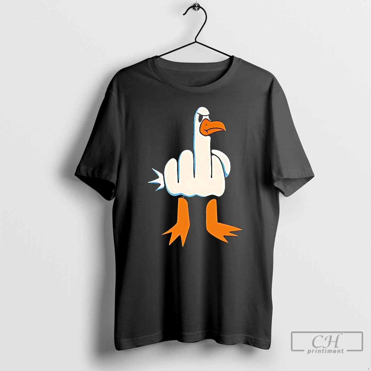 Premium Retro I Dont Give A Duck Middle Finger Funny T-Shirts, Hoodie, Sweatshirt | InkNestWear.com