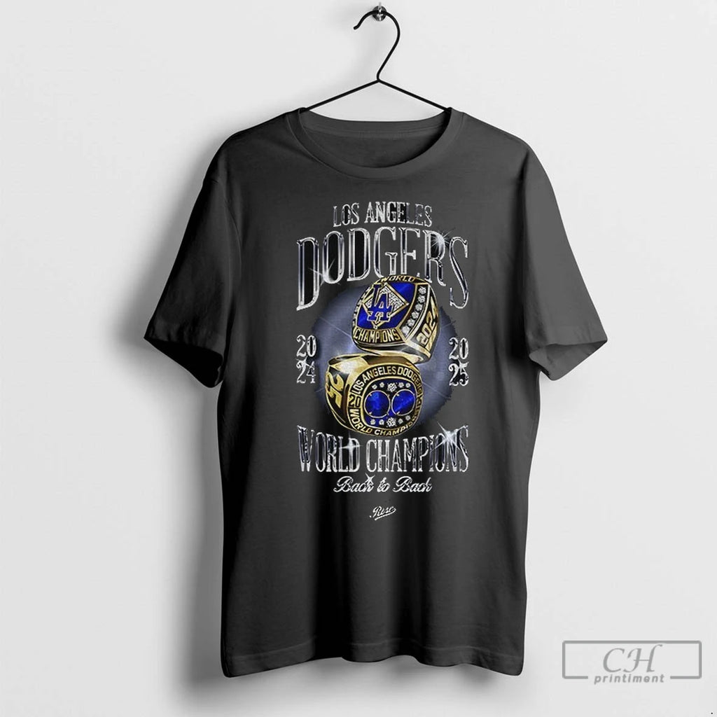 Premium Rings Los Angeles Dodgers World Champions Back To Back 2024 2025 Logo T-Shirts, Hoodie, Sweatshirt | InkNestWear.com