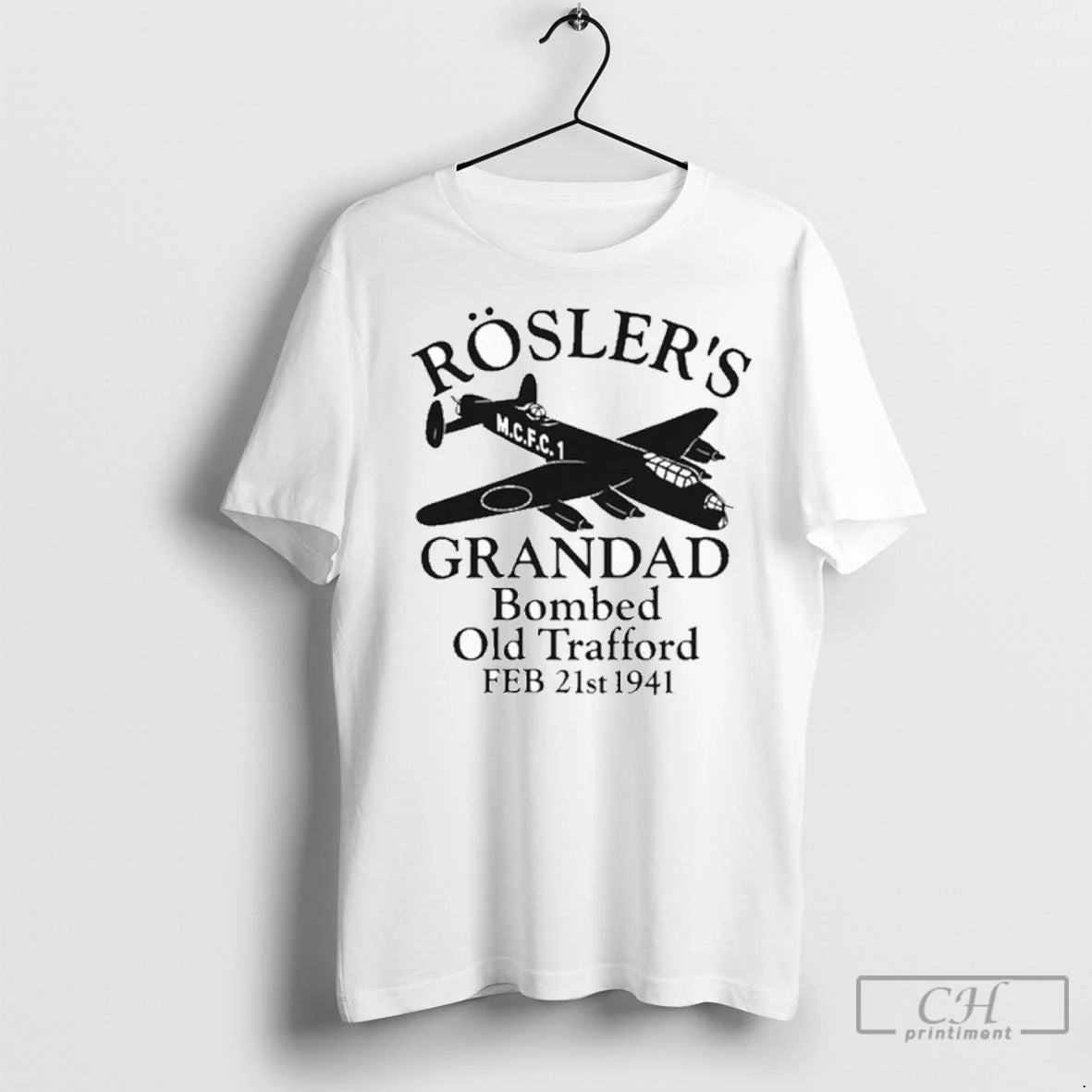 Premium Roslers Grandad Bombed Old Trafford 1941 Manchester Football T-Shirts, Hoodie, Sweatshirt | InkNestWear.com