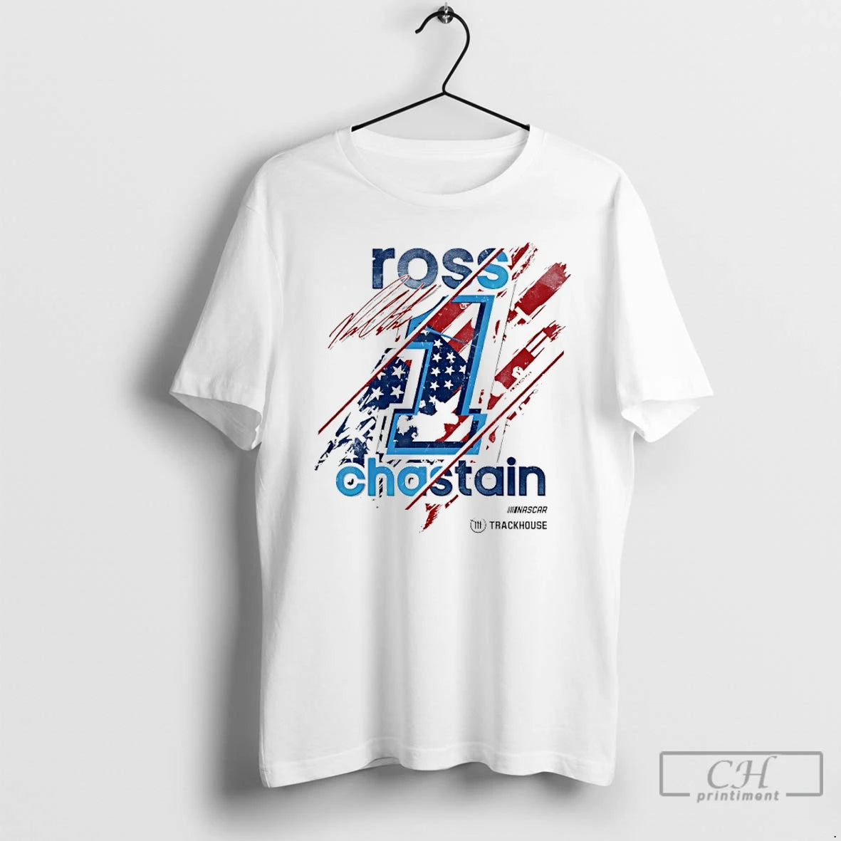 Premium Ross Chastain Trackhouse Racing Team 2026 Driver Flag Signature T Shirts Hoodie, Sweatshirt | InkNestWear.com