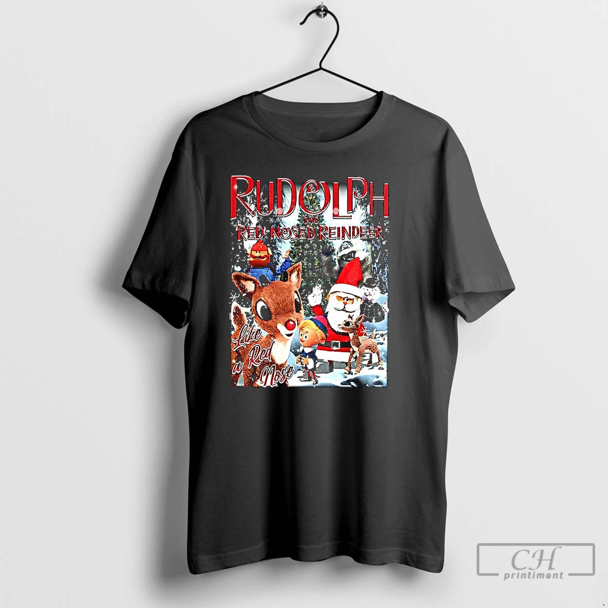 Premium Rudolph The Red Nosed Reindeer Like A Red Nose Cartoon Christmas Retro T Shirts Hoodie, Sweatshirt | InkNestWear.com