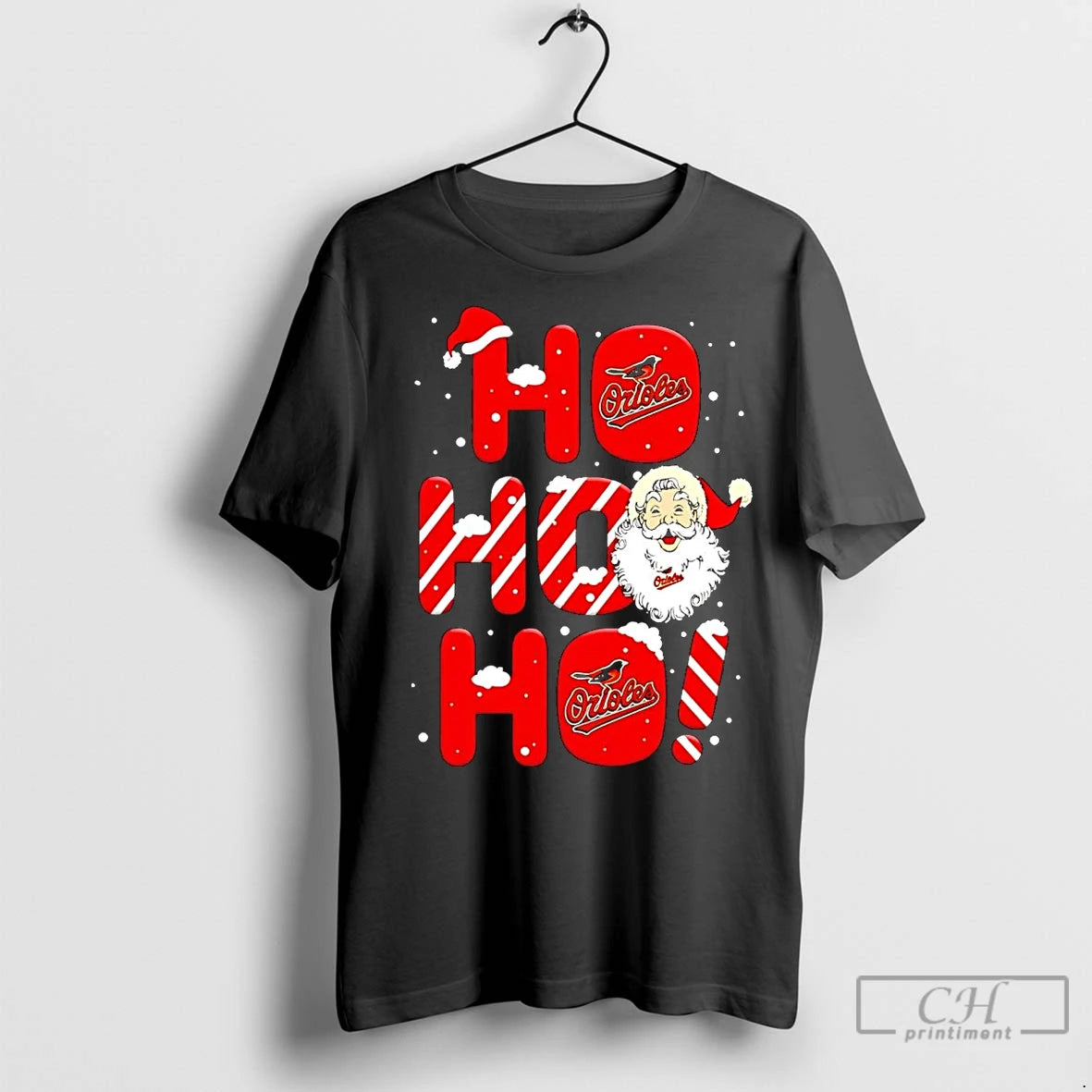 Premium Santa Claus Baltimore Orioles Ho Ho Ho Merry Christmas T-Shirts, Hoodie, Sweatshirt | InkNestWear.com