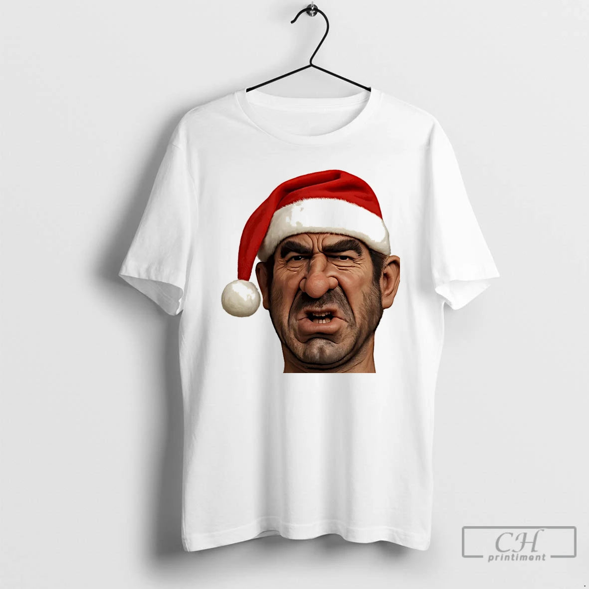 Premium Santa Eric Cantona Spitting Image Christmas Meme Christmas T Shirts Hoodie, Sweatshirt | InkNestWear.com