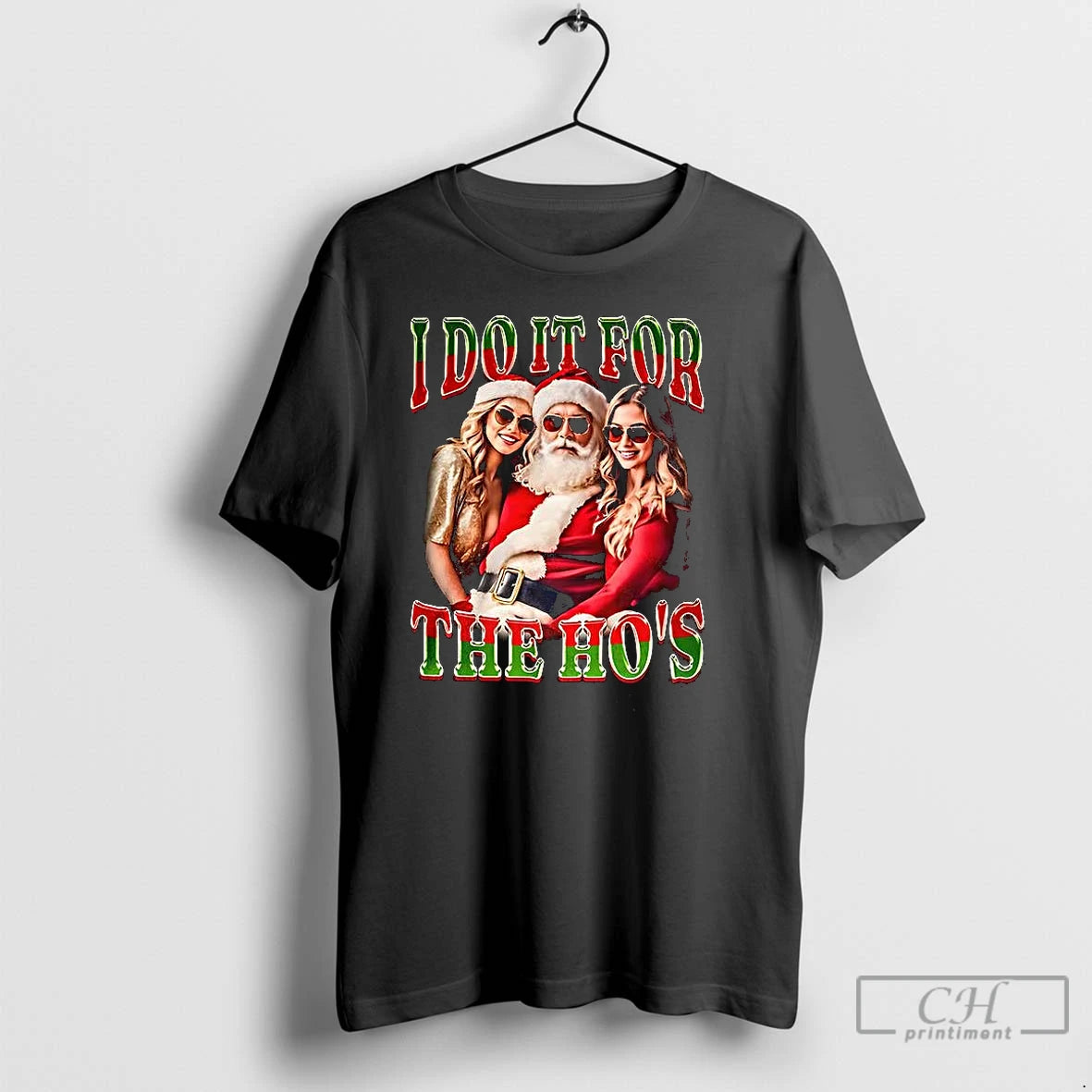 Premium Santa I Do It For The Hos Christmas T Shirts Hoodie, Sweatshirt | InkNestWear.com