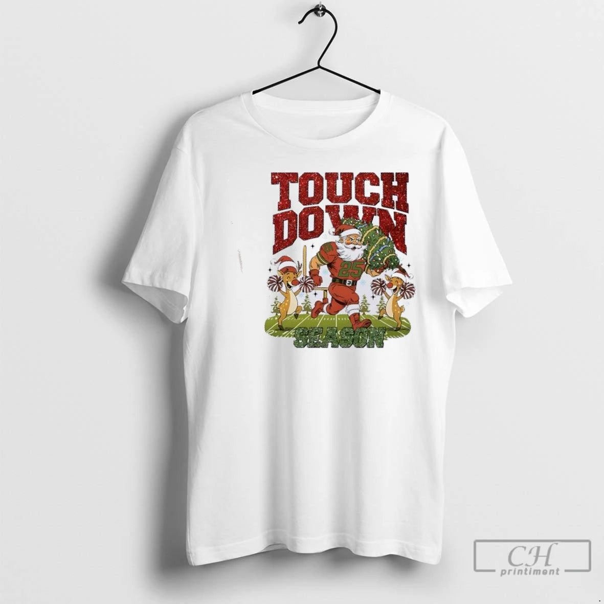 Premium Santa Touchdown Season Christmas Game Day T-Shirts, Hoodie, Sweatshirt | InkNestWear.com