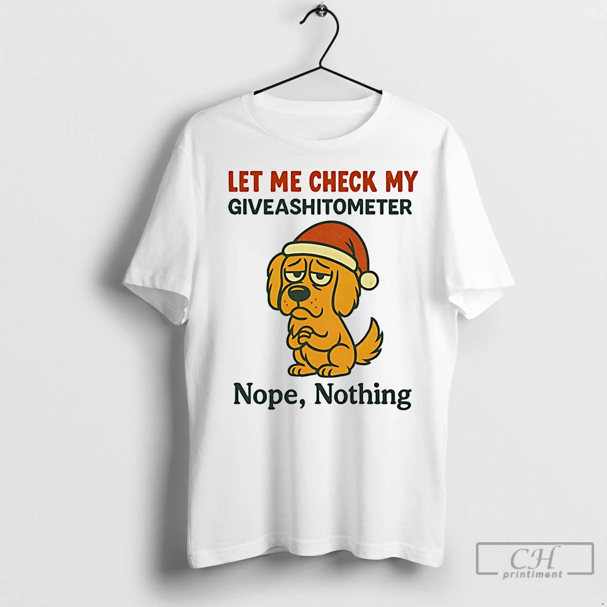 Premium Santa Golden Retriever Let Me Check My Giveashitometer Christmas T-Shirts, Hoodie, Sweatshirt | InkNestWear.com