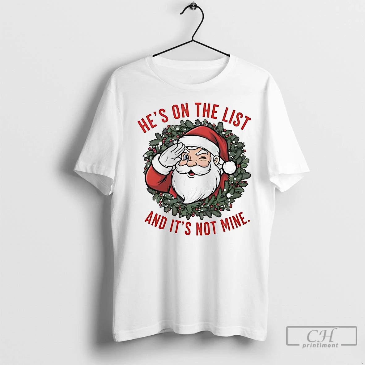 Premium Santa Hes On The List And Its Not Mine Anti Trump Christmas T-Shirts, Hoodie, Sweatshirt | InkNestWear.com