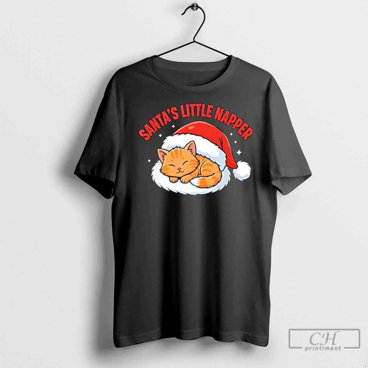 Premium Santas Little Napper Cute Christmas Funny Cat T-Shirts, Hoodie, Sweatshirt | InkNestWear.com