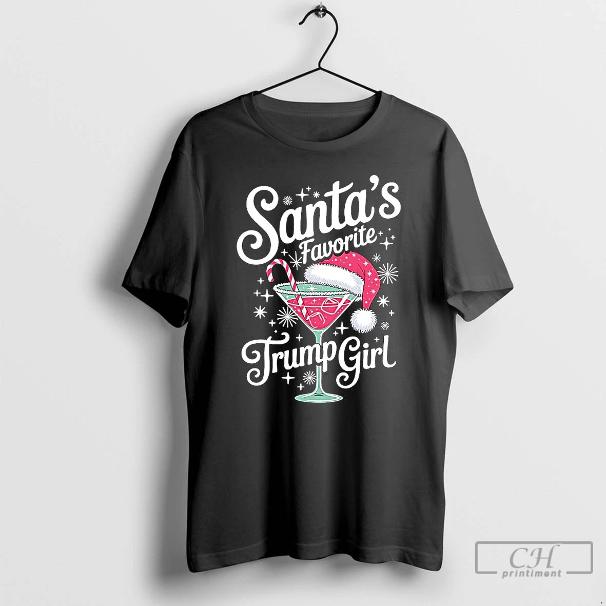 Santas Favorite Trump Girl Wine T-Shirts, Hoodie, Sweatshirt