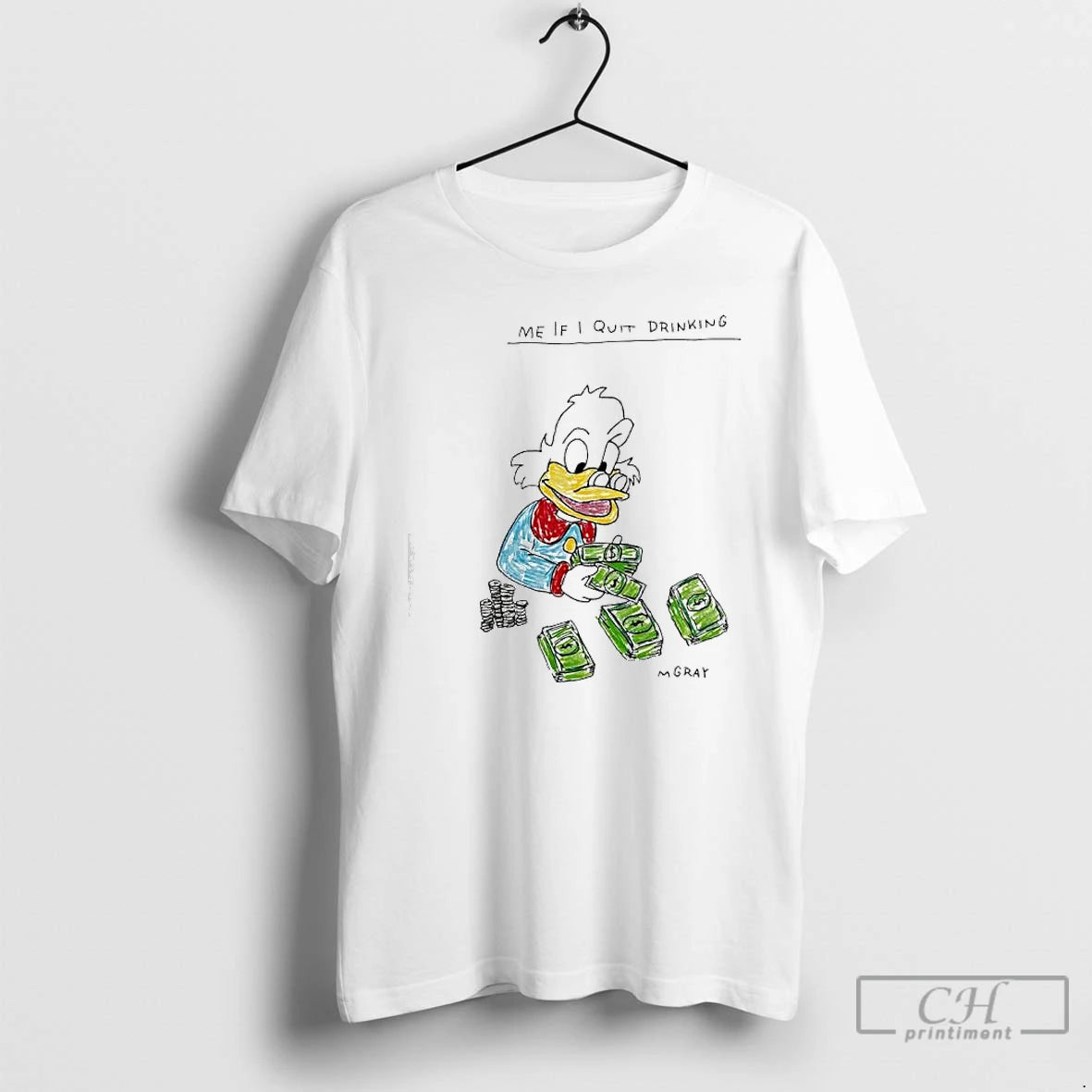 Premium Scrooge Mcduck Me If I Quit Drinking T Shirts Hoodie, Sweatshirt | InkNestWear.com