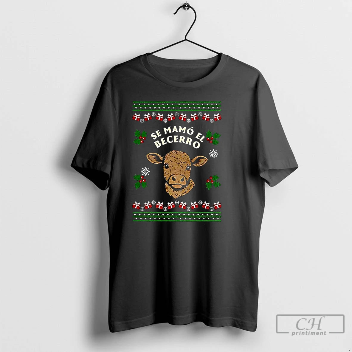 Premium Se Mamo El Becerro Christmas Calf T Shirts Hoodie, Sweatshirt | InkNestWear.com