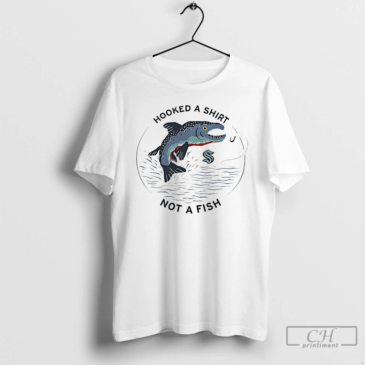 Premium Seattle Kraken Hooked A Not A Fish T Shirts Hoodie, Sweatshirt | InkNestWear.com